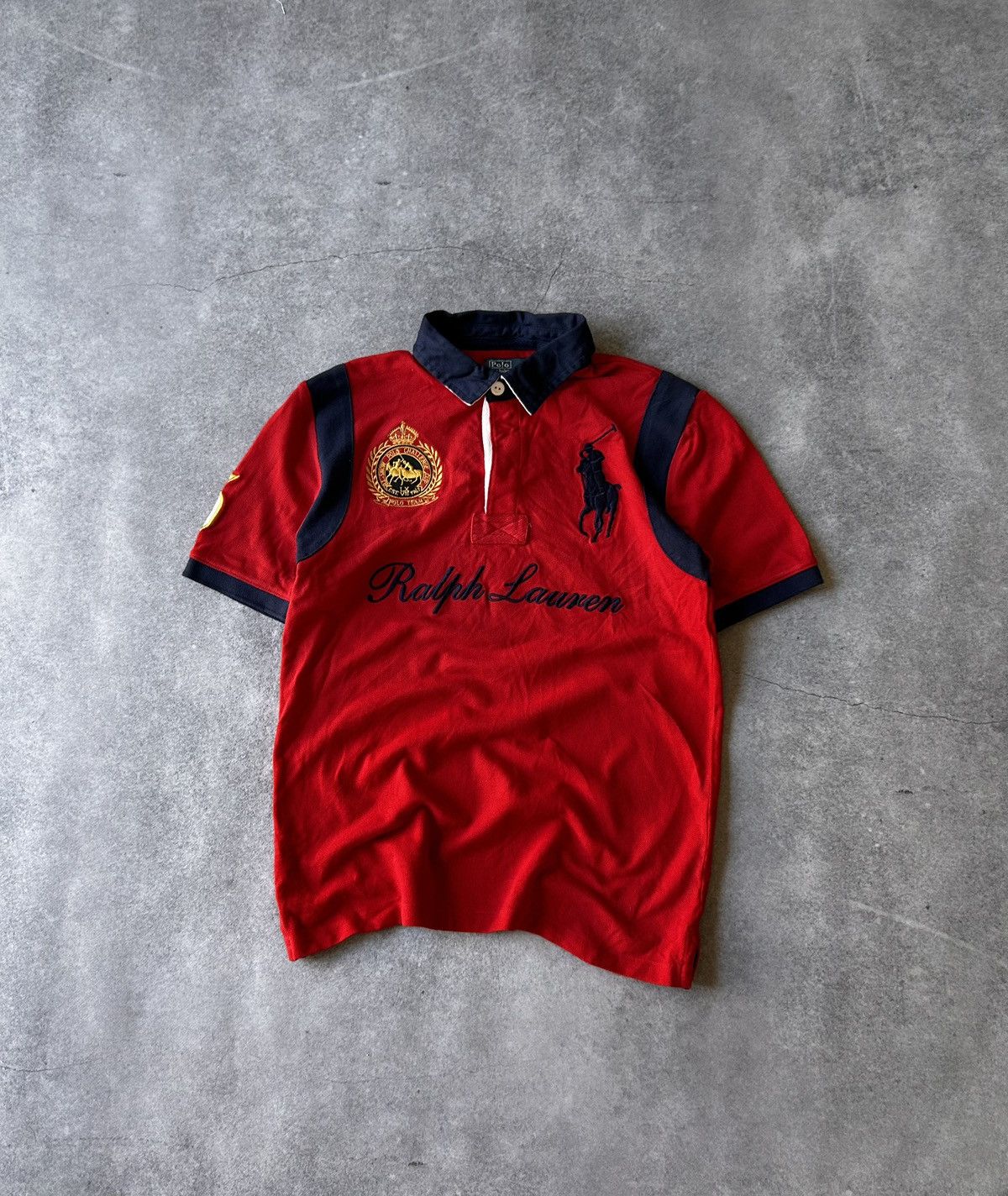 Rugby Ralph Lauren Vintage Polo Ralph Lauren big logo rugby polos shirt Size US S / EU 44-46 / 1 - 1 Thumbnail