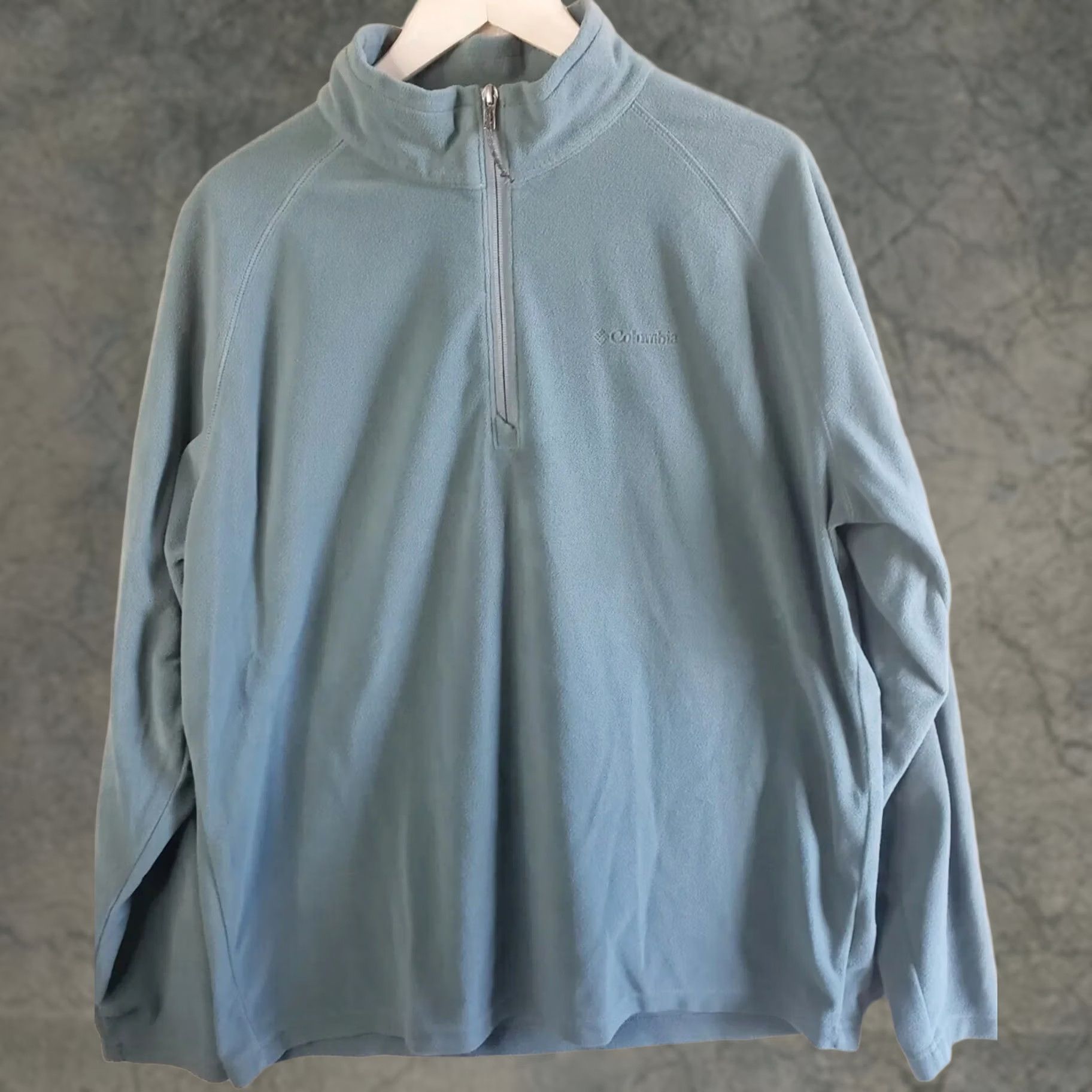 Vintage Columbia Sweater Mens XL 1/4 Zip Mock Neck Fleece Pullover Green Size US XL / EU 56 / 4 - 1 Thumbnail