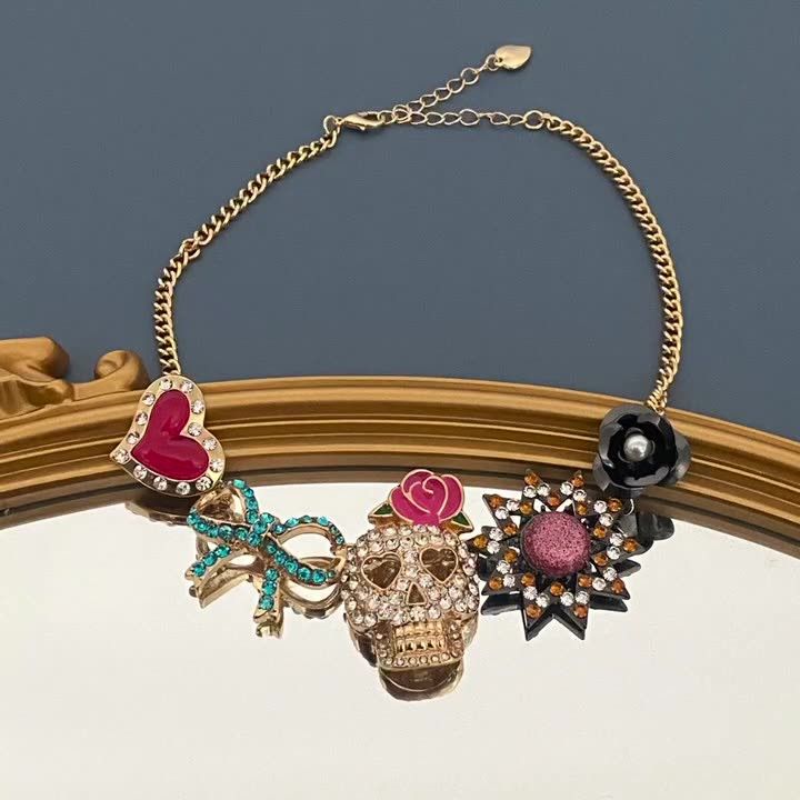 Other vintage skull love bow necklace Size ONE SIZE - 1 Thumbnail