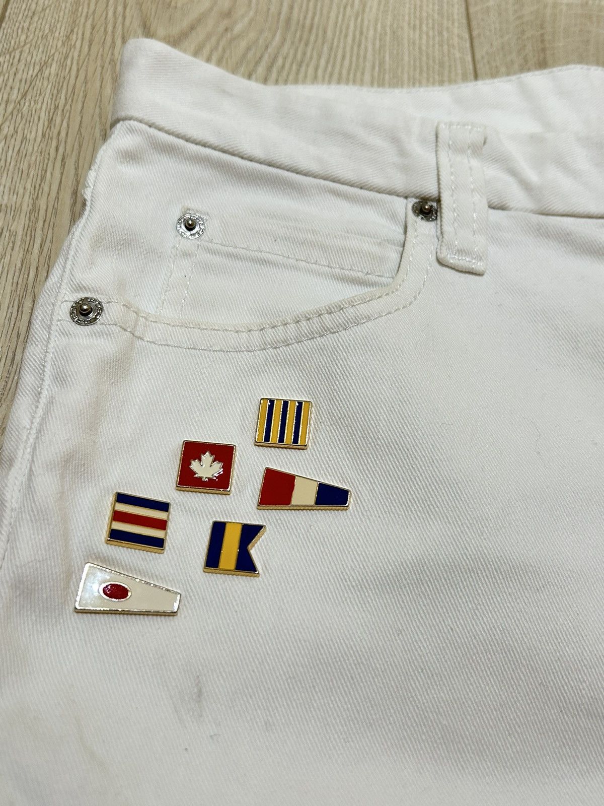 Dsquared2 DSquared2 White Flag Pin Denim Size US 32 / EU 48 - 3 Thumbnail