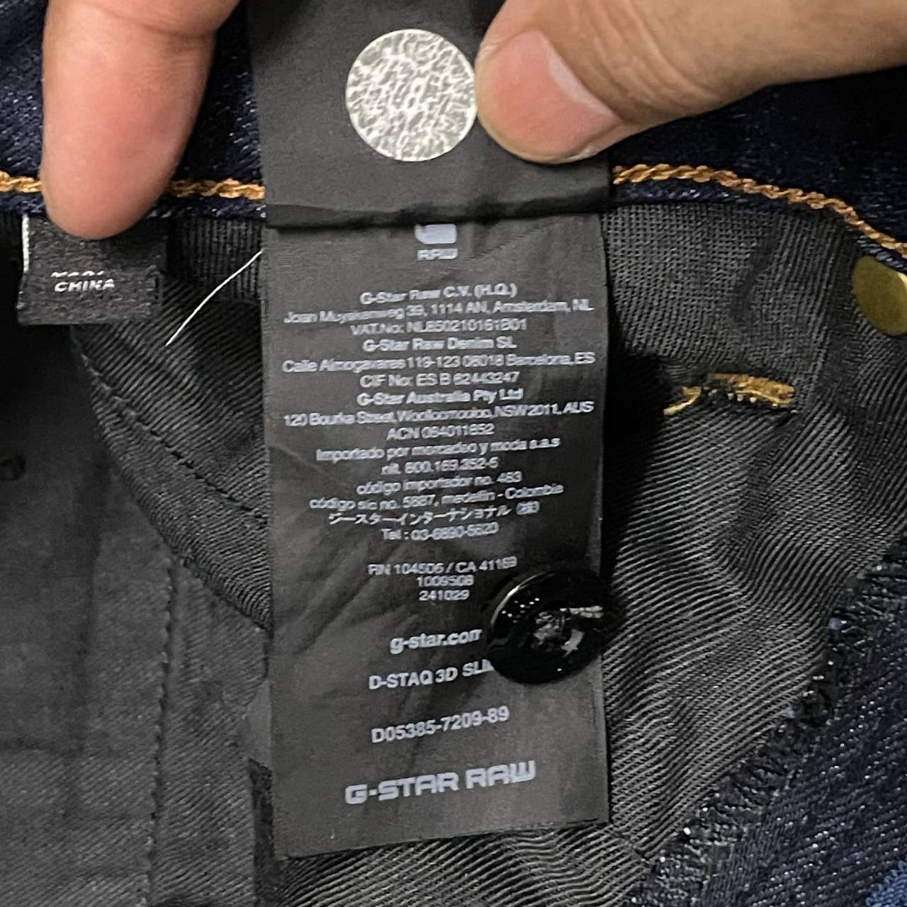 G-Star G Star Raw D-Staq 3D Slim Denim Pant Size US 29 - 11 Thumbnail