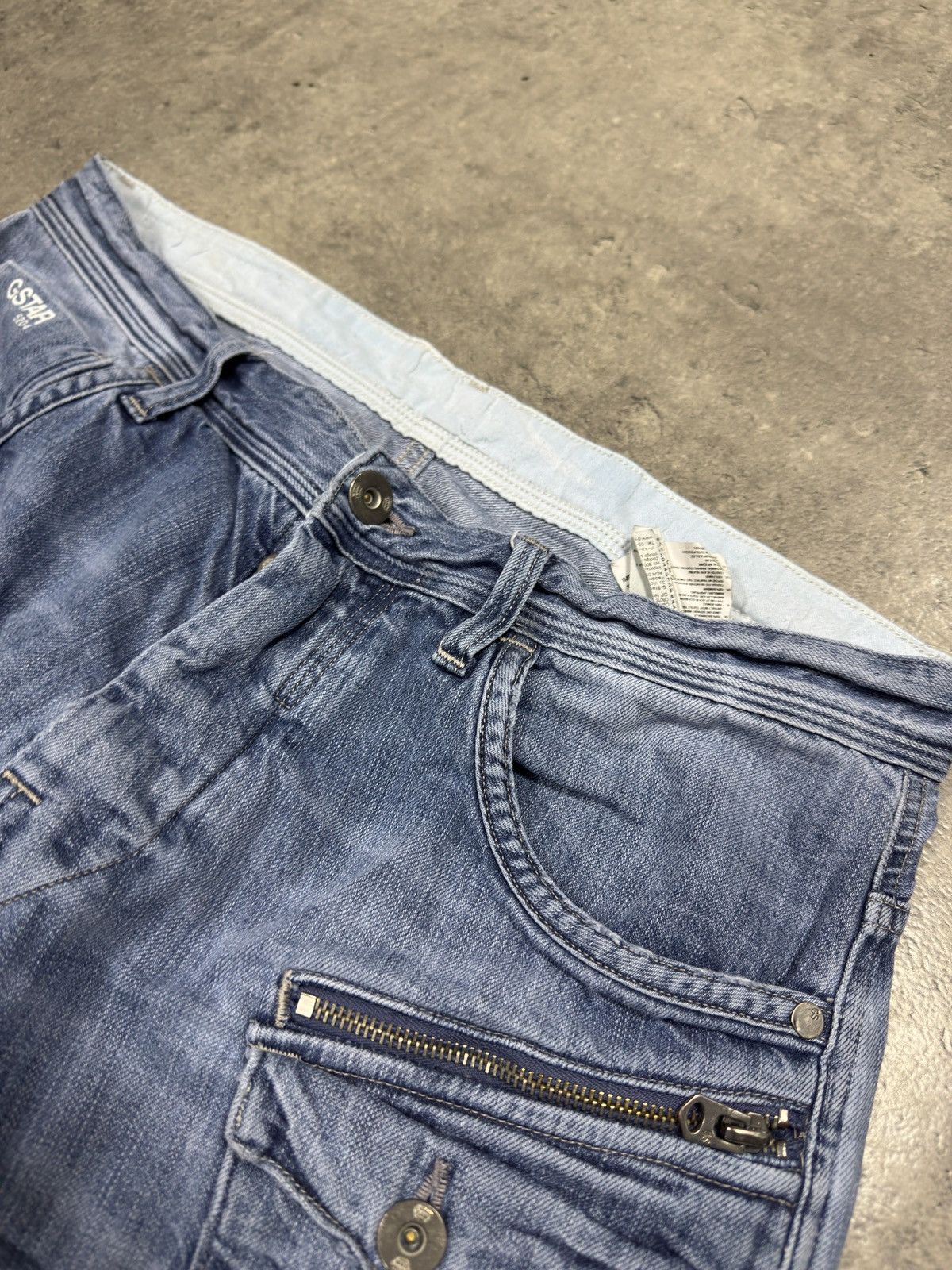 ᶠᵃⁿᶜʸᵍᵘʸ Vintage G-Star Baggy Washed Denim Jeans leg Y2K