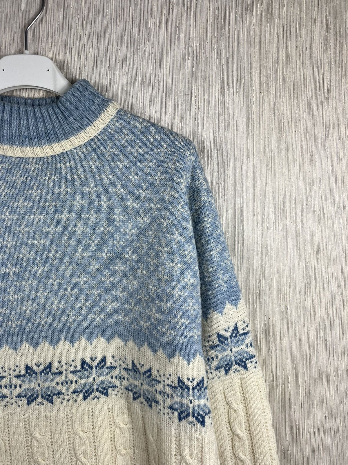 Jantzen × Vintage Vintage Jantzen patterned cable knit wool sweater snowflake Size US L / EU 52-54 / 3 - 3 Thumbnail
