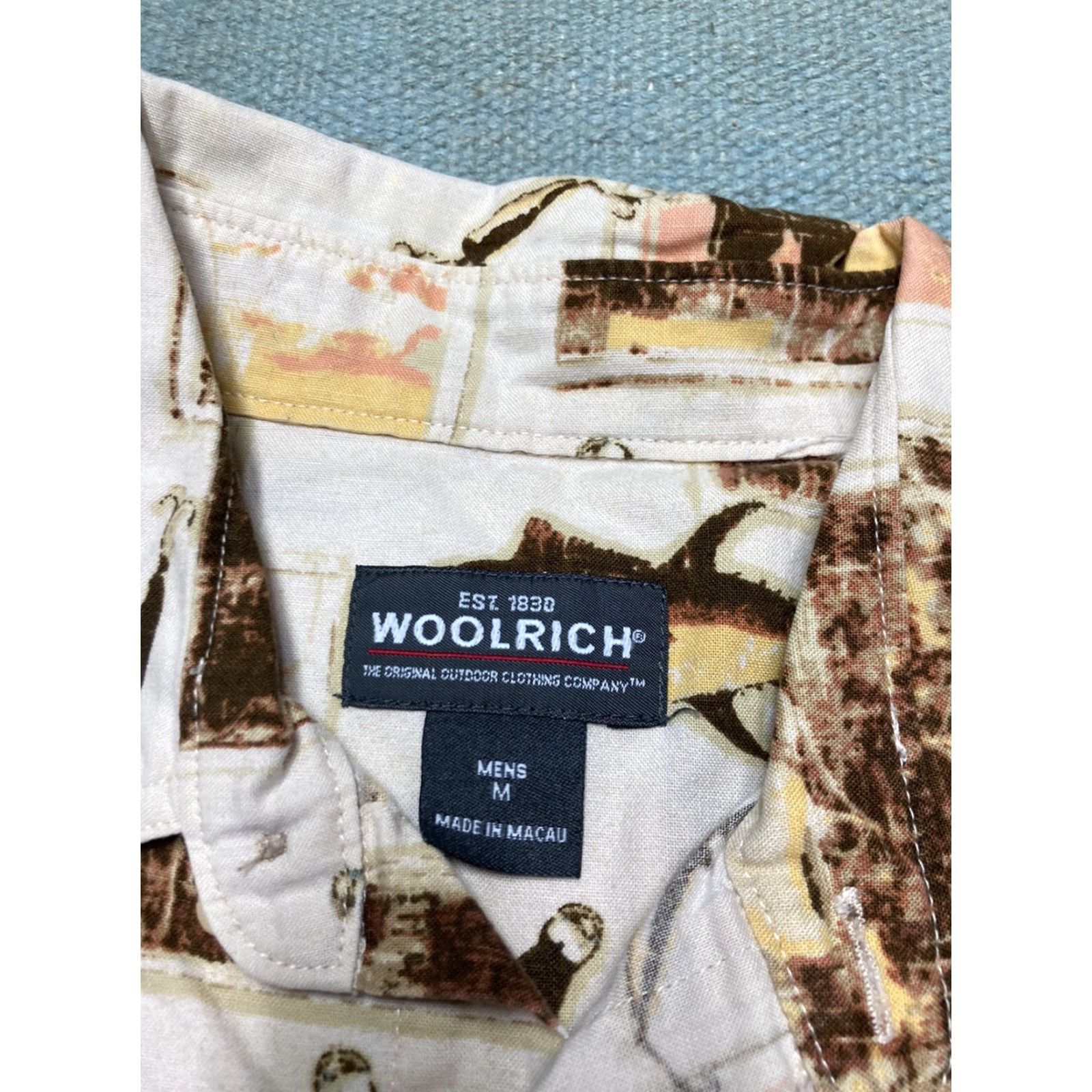 Vintage VINTAGE Woolrich Button Shirt All Over Print Fish Short Sleeve Cotton Outdoor Medium Size US M / EU 48-50 / 2 - 5 Thumbnail