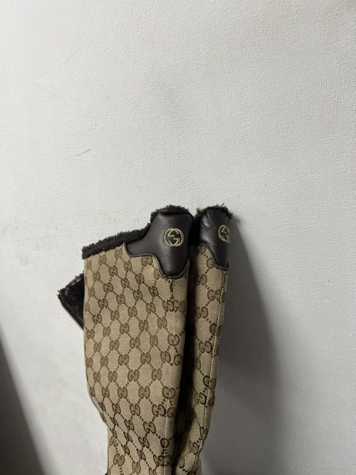Gucci Vintage Boots Gucci Monogram Leather Luxury Size US 6.5 / IT 36.5 - 3 Thumbnail