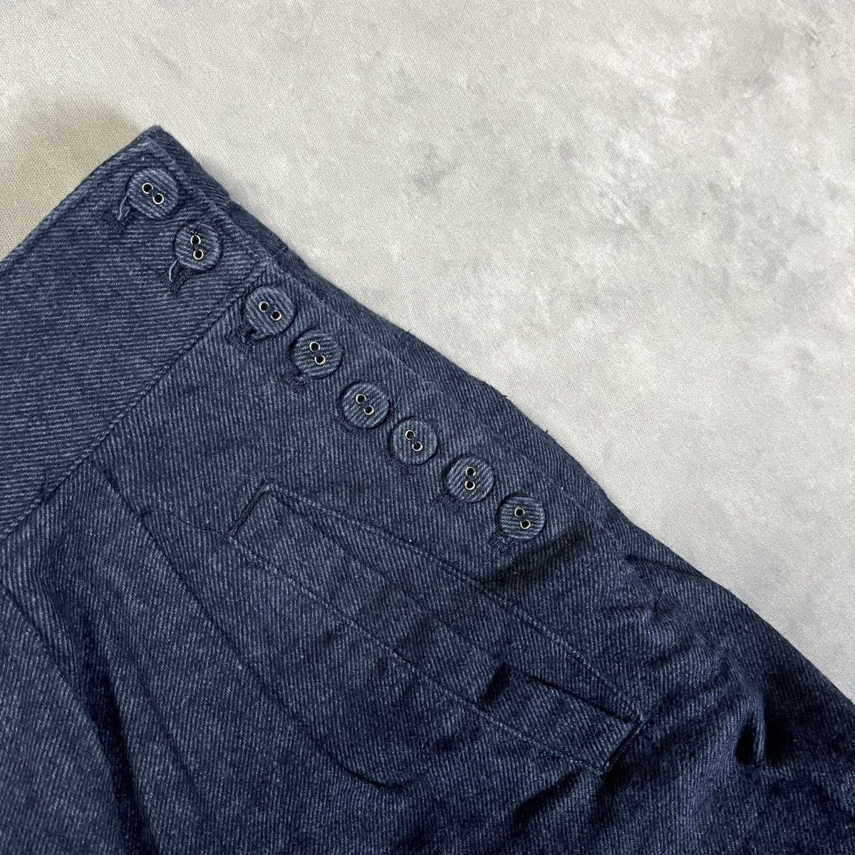 Beams Plus BEAMS Navy Pleated Wide Leg Pants Size 24" / US 00 / IT 34 - 8 Thumbnail