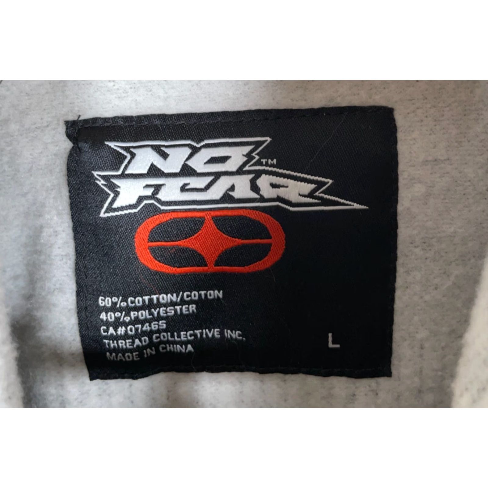 No Fear No Fear Zip Up Hoodie Men's Large Gray Black Striped Sweatshirt Skater Size US L / EU 52-54 / 3 - 3 Thumbnail