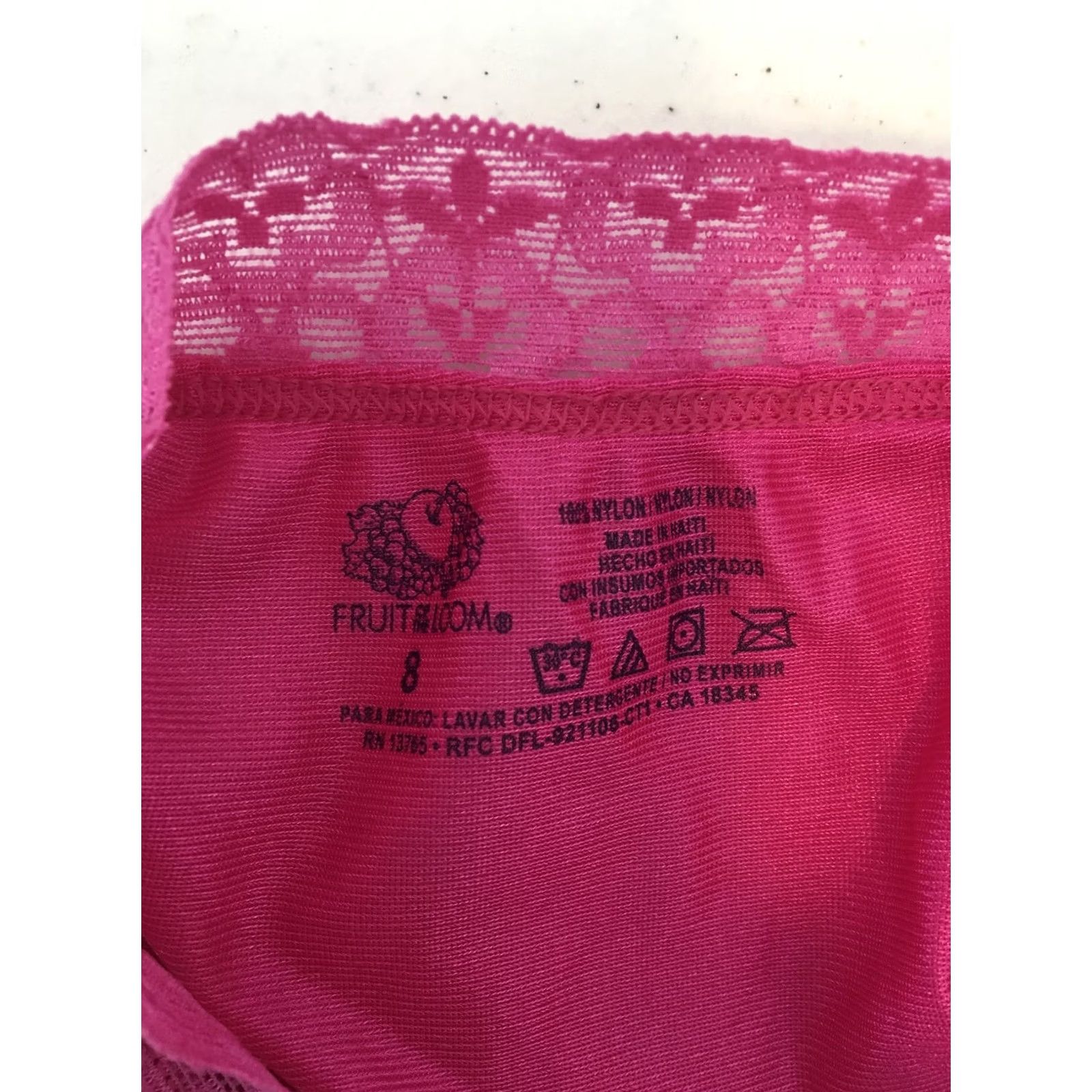 Fruit Of The Loom VTG 1980s Mushroom Gusset Granny Nylons Ladies Pink LACE Sheer Nylon Sock Panties 7 Caribbean Haiti Fruit of the Loom Womens Size 28" / US 6 / IT 42 - 5 Thumbnail