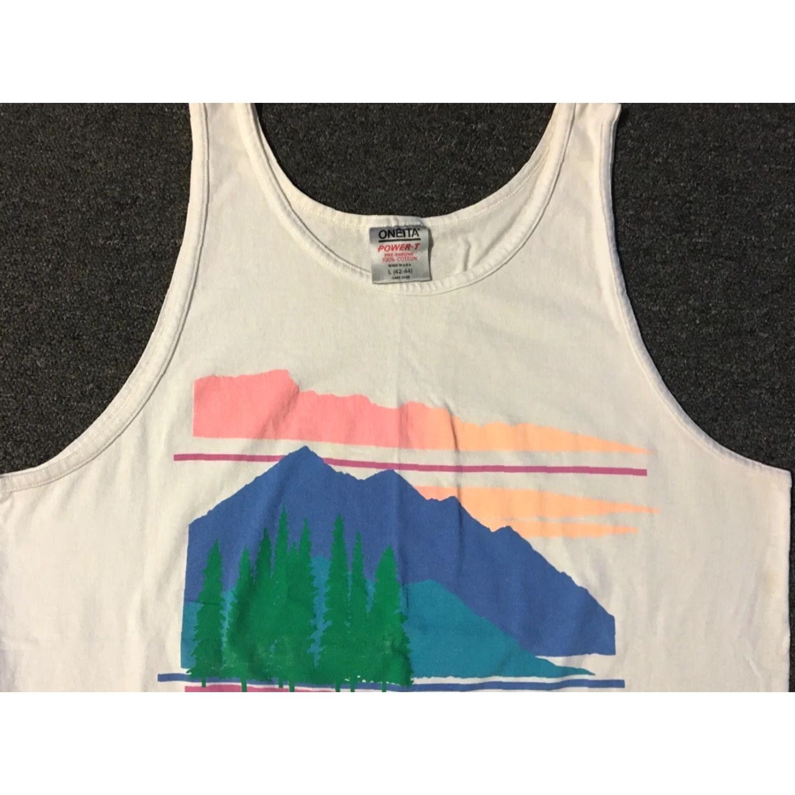 Vintage VINTAGE Park City Utah Faded Tank Top M White 100% Cotton Single Stitch Graphic Tee 80s 90s Grunge Vaporwave Mens Size US M / EU 48-50 / 2 - 5 Thumbnail