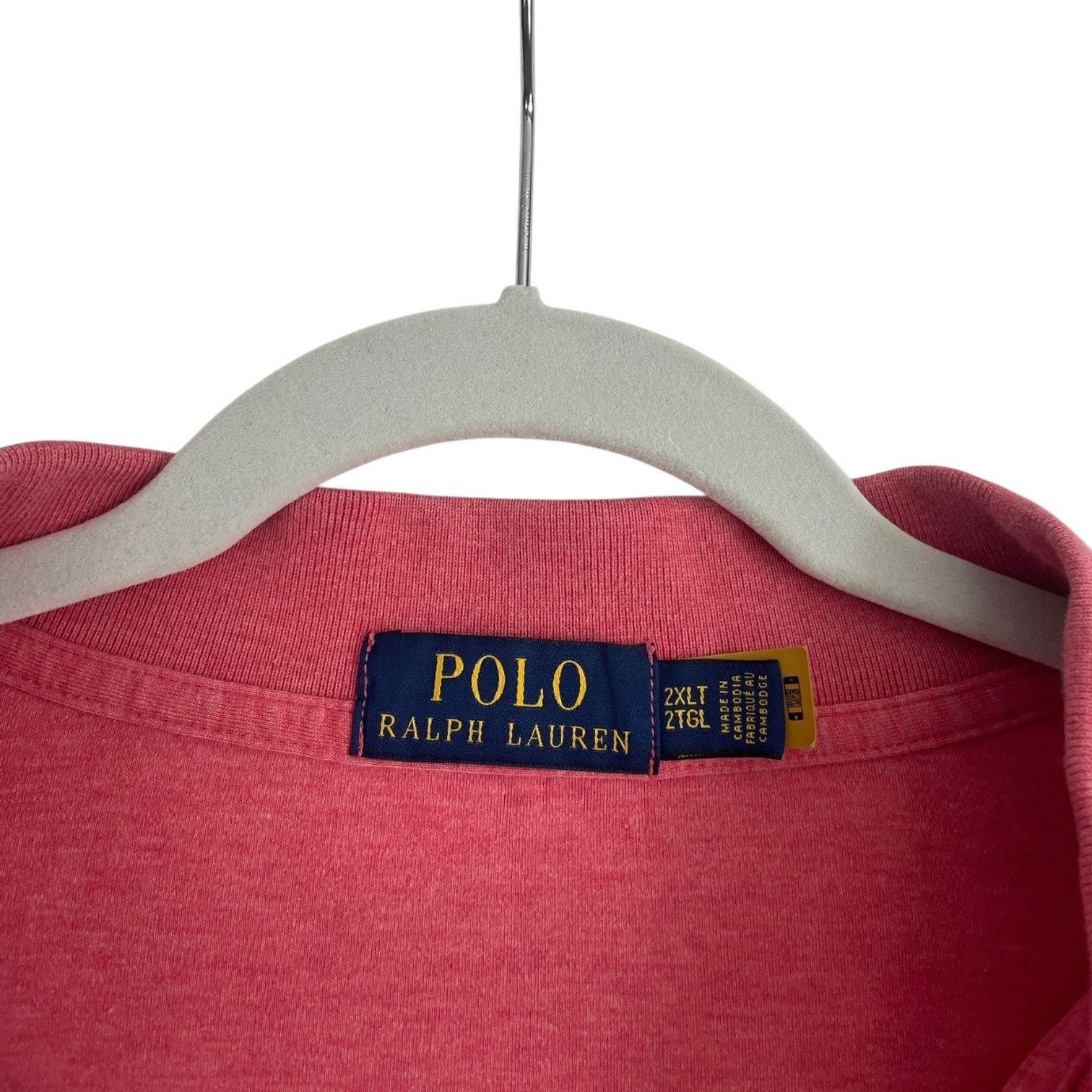 Polo Ralph Lauren Polo Ralph Lauren Mens Coral Pink Short Sleeve Polo Shirt Size US XXL / EU 58 / 5 - 7 Thumbnail