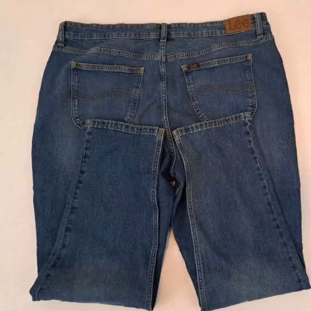 Lee VINTAGE Lee Heritage Jeans Slim Straight Button Fly 18 NWT Women Blue Denim Cotton 27in Inseam Girls/ Womens Size 40" / US 18 - 5 Thumbnail