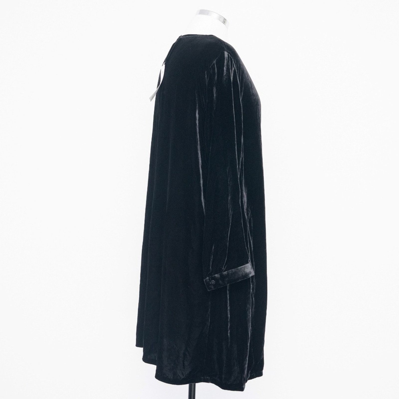 Eileen Fisher Eileen Fisher. Silk Blend Velvet Crew Neck Dress. Size L / US 10 / IT 46 - 6 Thumbnail