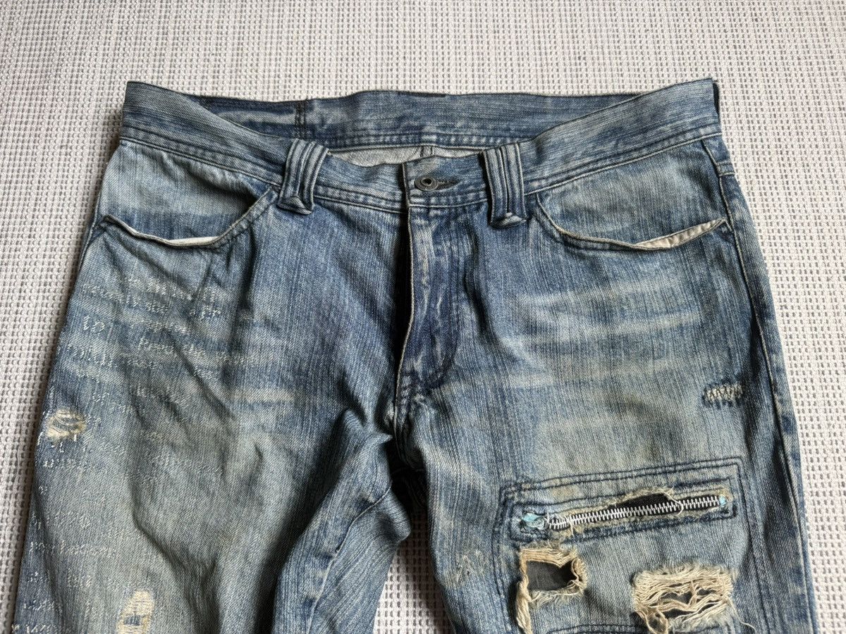 Japanese Brand EDGE RUPERT distressed y2k/punk flare jeans Size US 34 / EU 50 - 6 Thumbnail