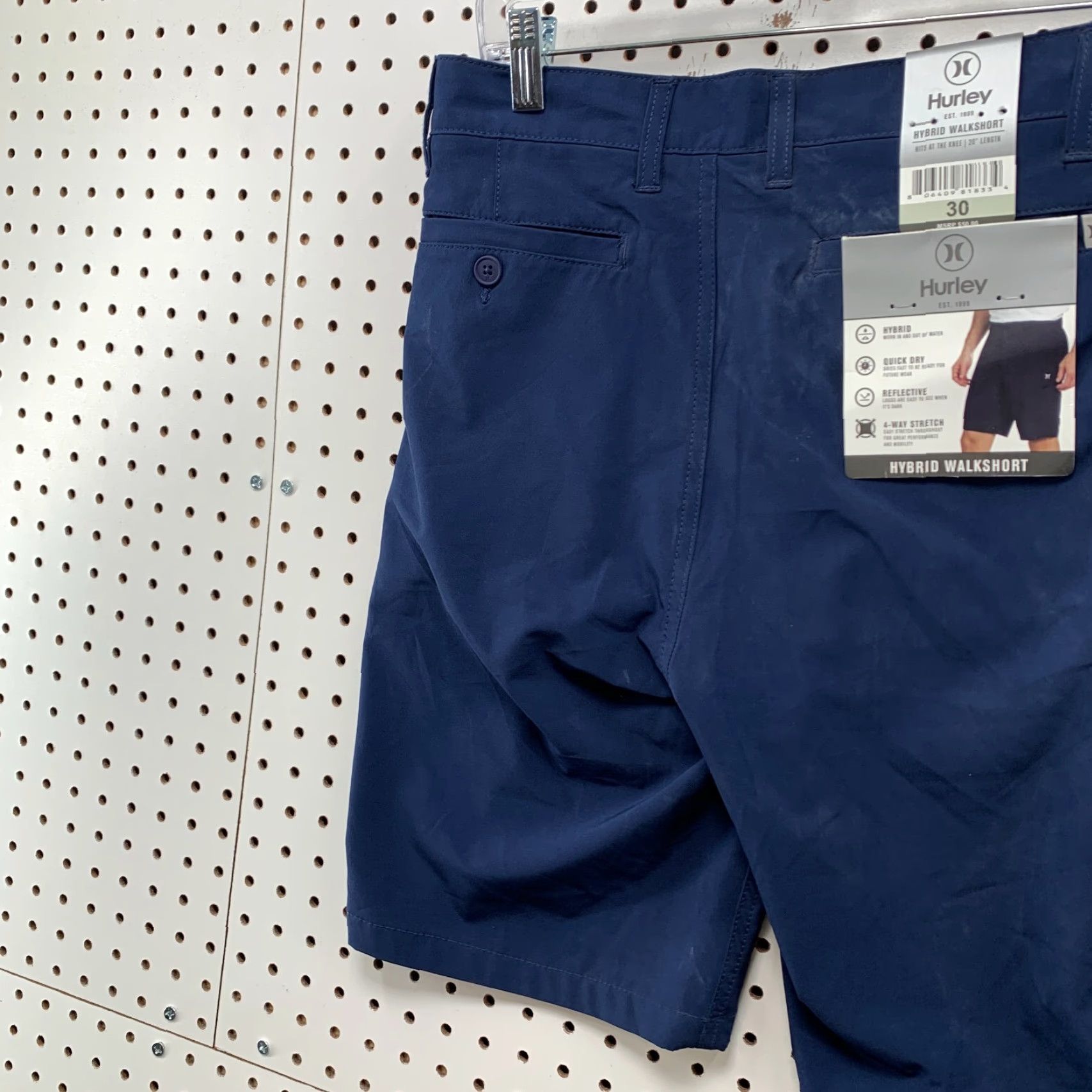 Hurley VINTAGE Hurley Chino Shorts Mens Size 30x10 Blue Casual Shirt 2000s Men Size US 30 / EU 46 - 7 Thumbnail