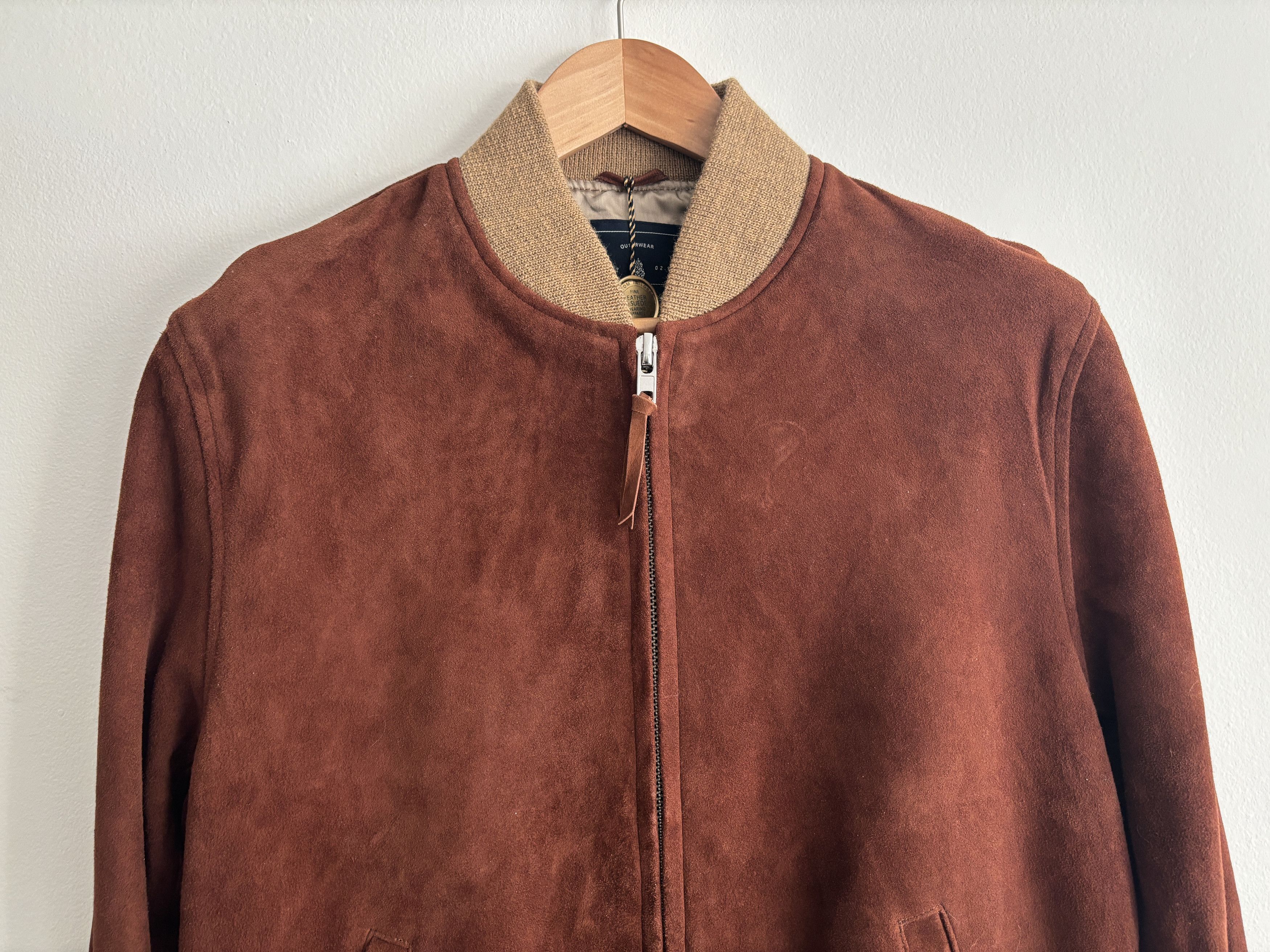 Golden Bear $1195 Rust Brown Suede Leather Bomber Jacket -M/L Size US L / EU 52-54 / 3 - 2 Thumbnail
