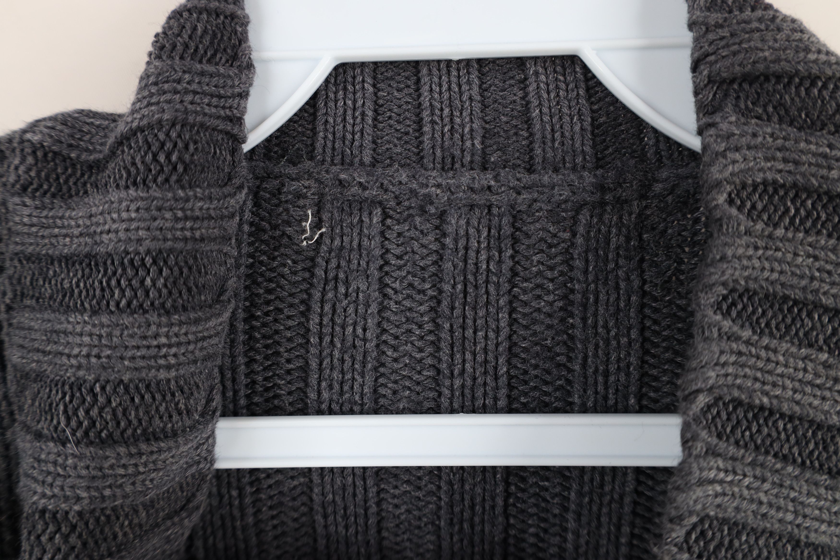 Vintage Vintage 90s Streetwear Ribbed Knit Mock Neck Sweater Gray Size US M / EU 48-50 / 2 - 7 Thumbnail