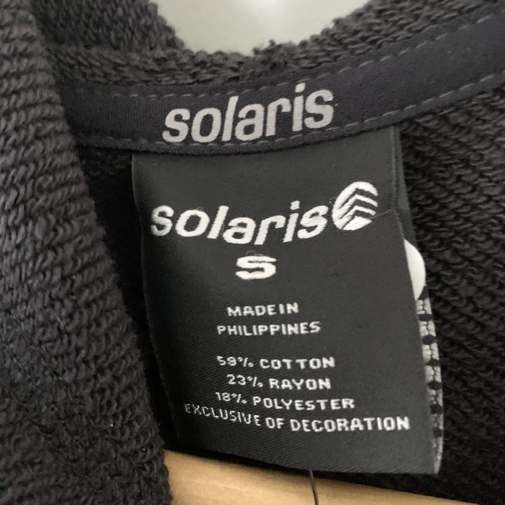 Vintage Solaris Hooded Pullover Mens S Black Hoodie Sweatshirt Pullover Logo Breathable Reflective French Terry Size US S / EU 44-46 / 1 - 2 Thumbnail