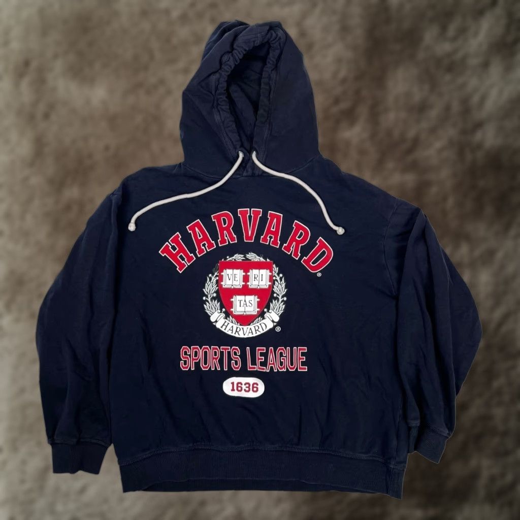 H&M Harvard Hoodie Sweatshirt Womens M Blue NCAA H&M Retro VTG Pullover Hooded Size M / US 6-8 / IT 42-44 - 1 Thumbnail