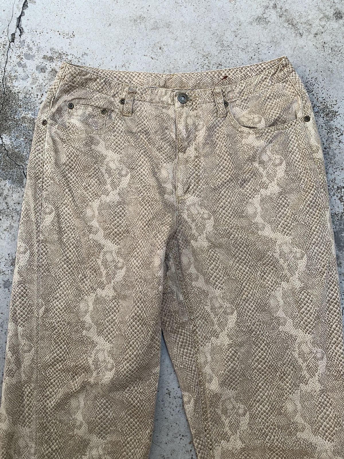 Japanese Brand Rare! Liz Claiborne Snake Skin Design Pants Jeans Size US 30 / EU 46 - 3 Thumbnail