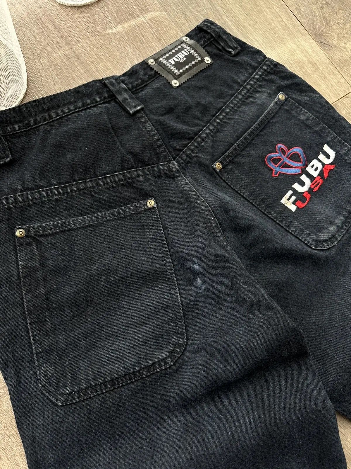 Fubu × Vintage Vintage Fubu Denim Blue Baggy Jeans Pants Big Logo USA Size US 32 / EU 48 - 4 Thumbnail