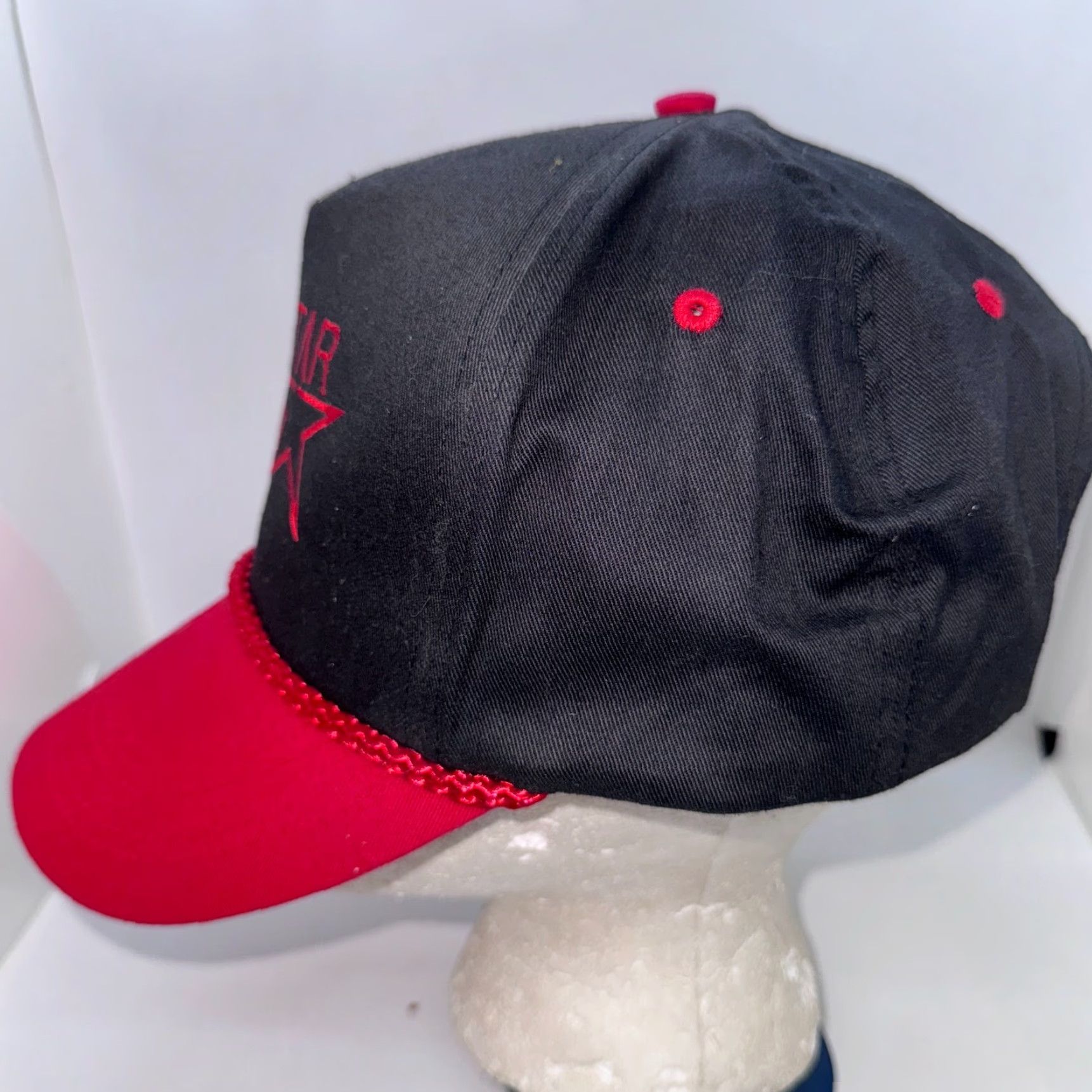 Roper VINTAGE Trail Star Hat Snapback Red Black Adjustable Men Canvas Cotton Logo Cap Size ONE SIZE - 3 Thumbnail