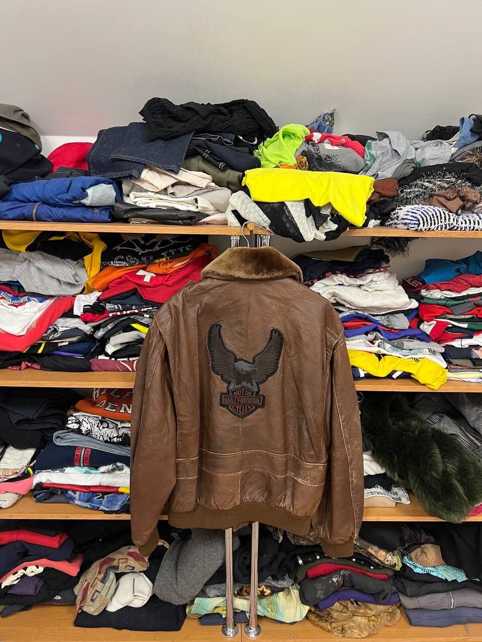 Harley Davidson × Vintage Harley Davidson Y2K Leather Distressed aviator jacket Size US L / EU 52-54 / 3 - 2 Thumbnail