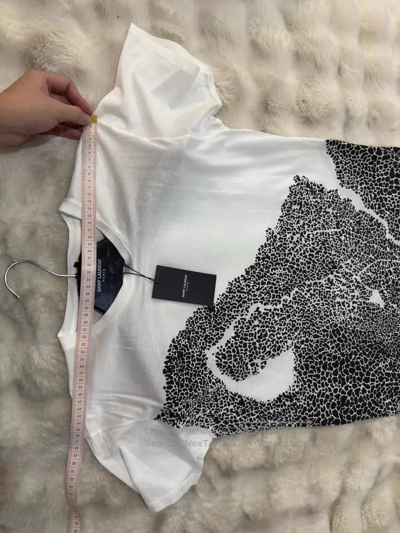 Saint Laurent Paris Saint Laurent Paris Original White Leopard Print Short Sle Size US M / EU 48-50 / 2 - 6 Thumbnail