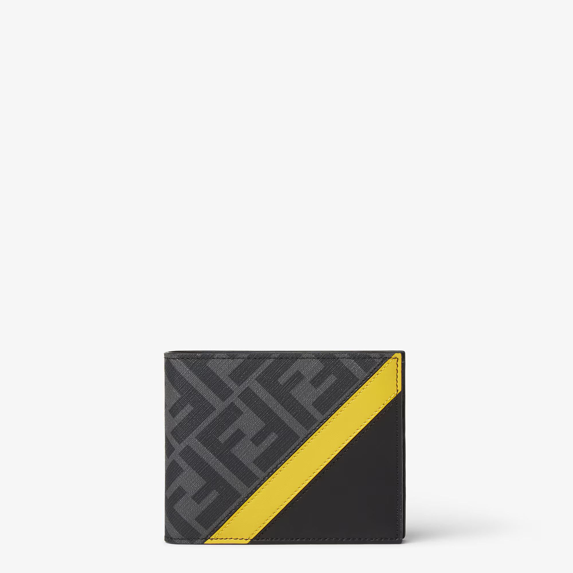 Fendi o1s1wg111225 Size:OS/Fendi Diagonal Wallet in Black/Grey Size ONE SIZE - 1 Thumbnail
