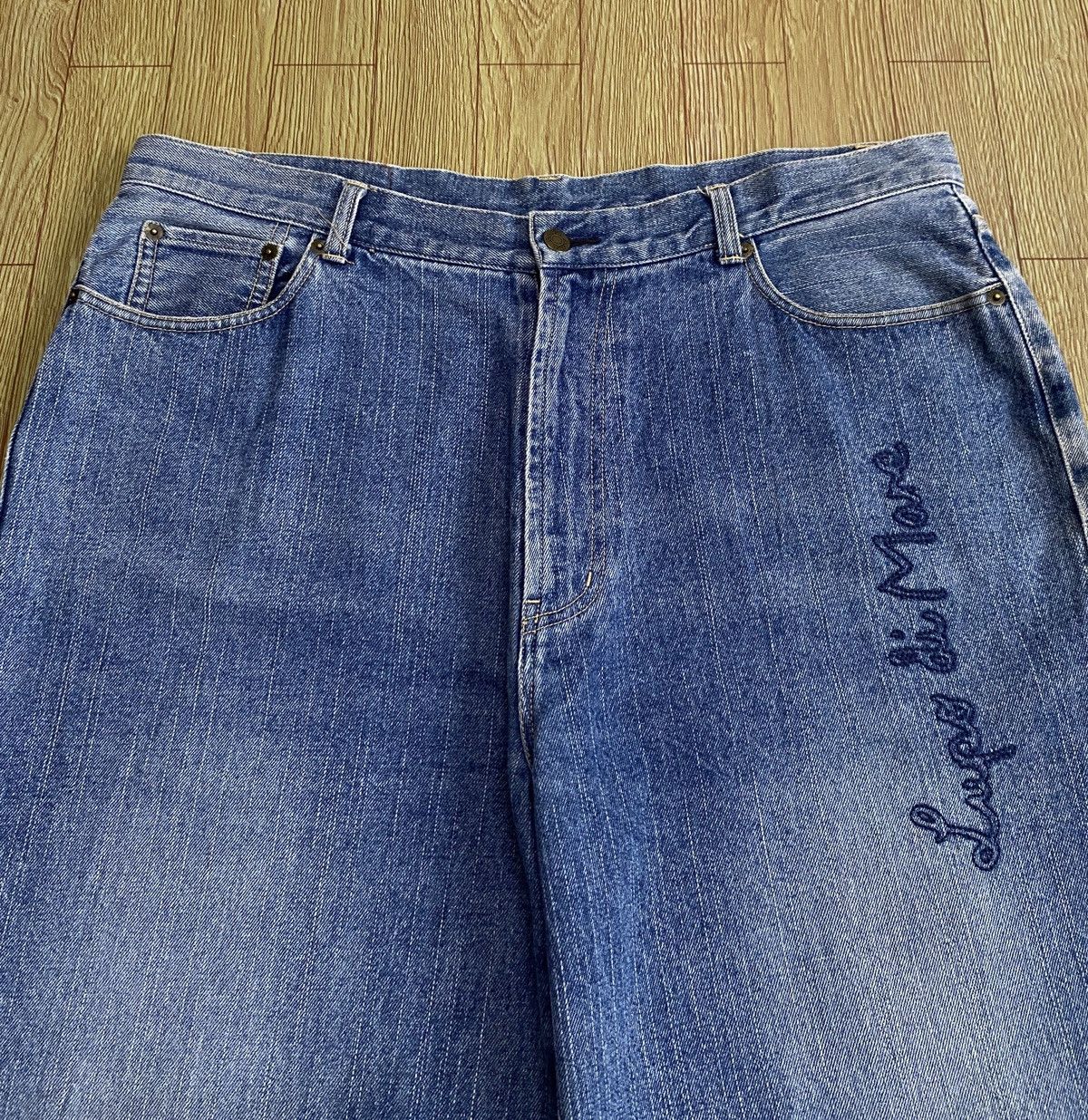 Vintage Rare Vintage Brand Lupo Di Mare Sina Cova Baggy Jeans 1990s Size US 39 - 3 Thumbnail