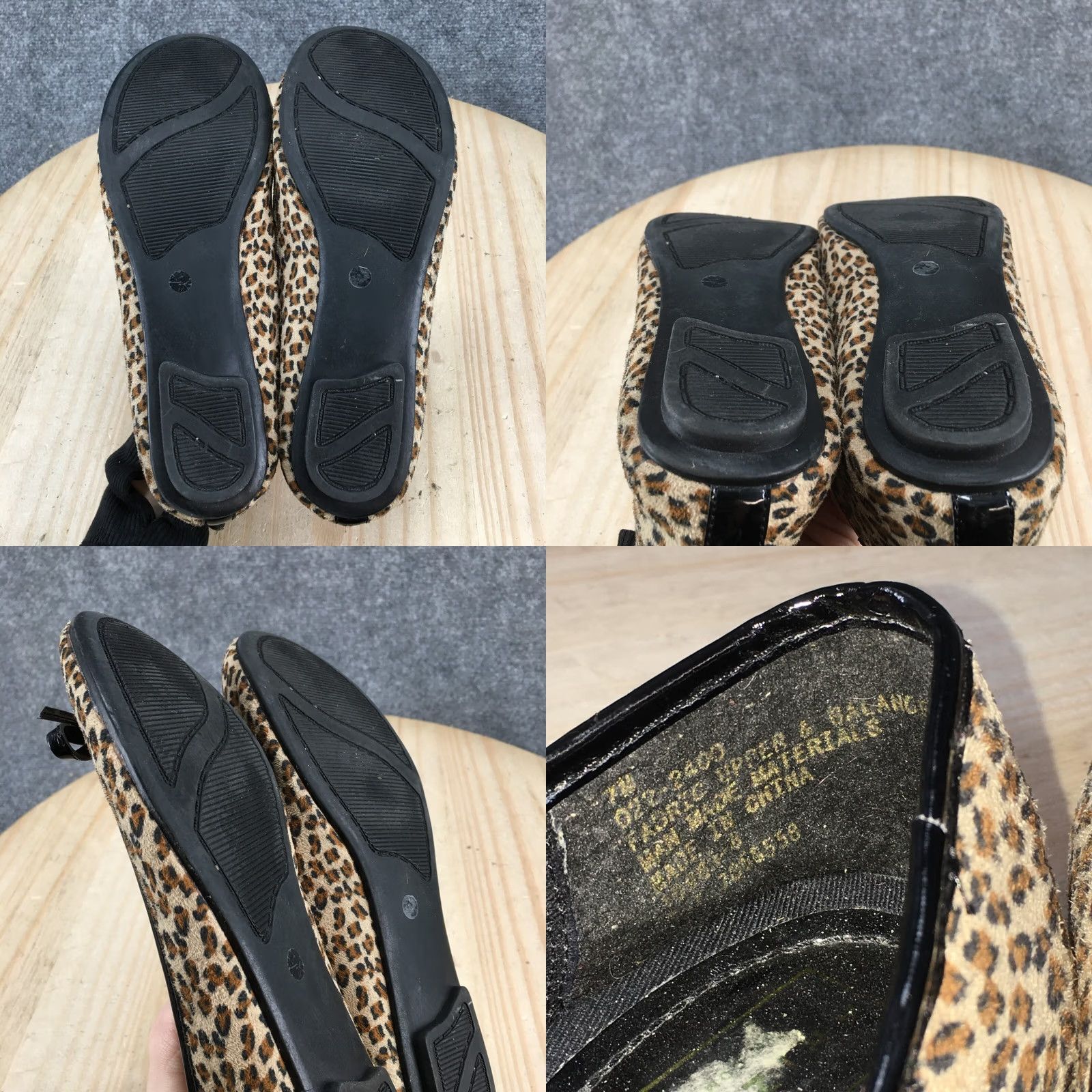 Vintage Arizona Jean Co Shoes Womens 7 M Animal Print Slip On Ballet Flats Brown Fabric Shoes Size 28" / US 6 / IT 42 - 8 Thumbnail