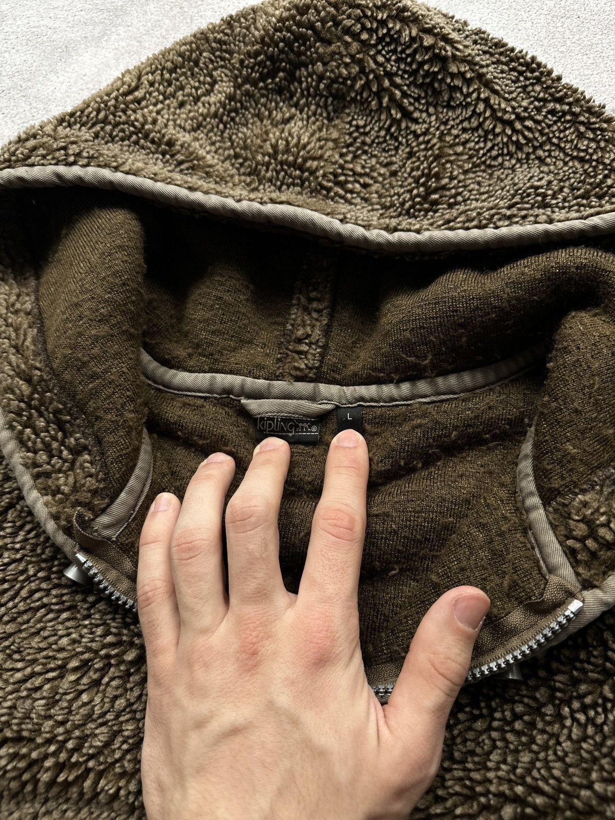 Vintage Deep Pile Style Fleece Zip Hoodie Jacket Size US L / EU 52-54 / 3 - 13 Thumbnail
