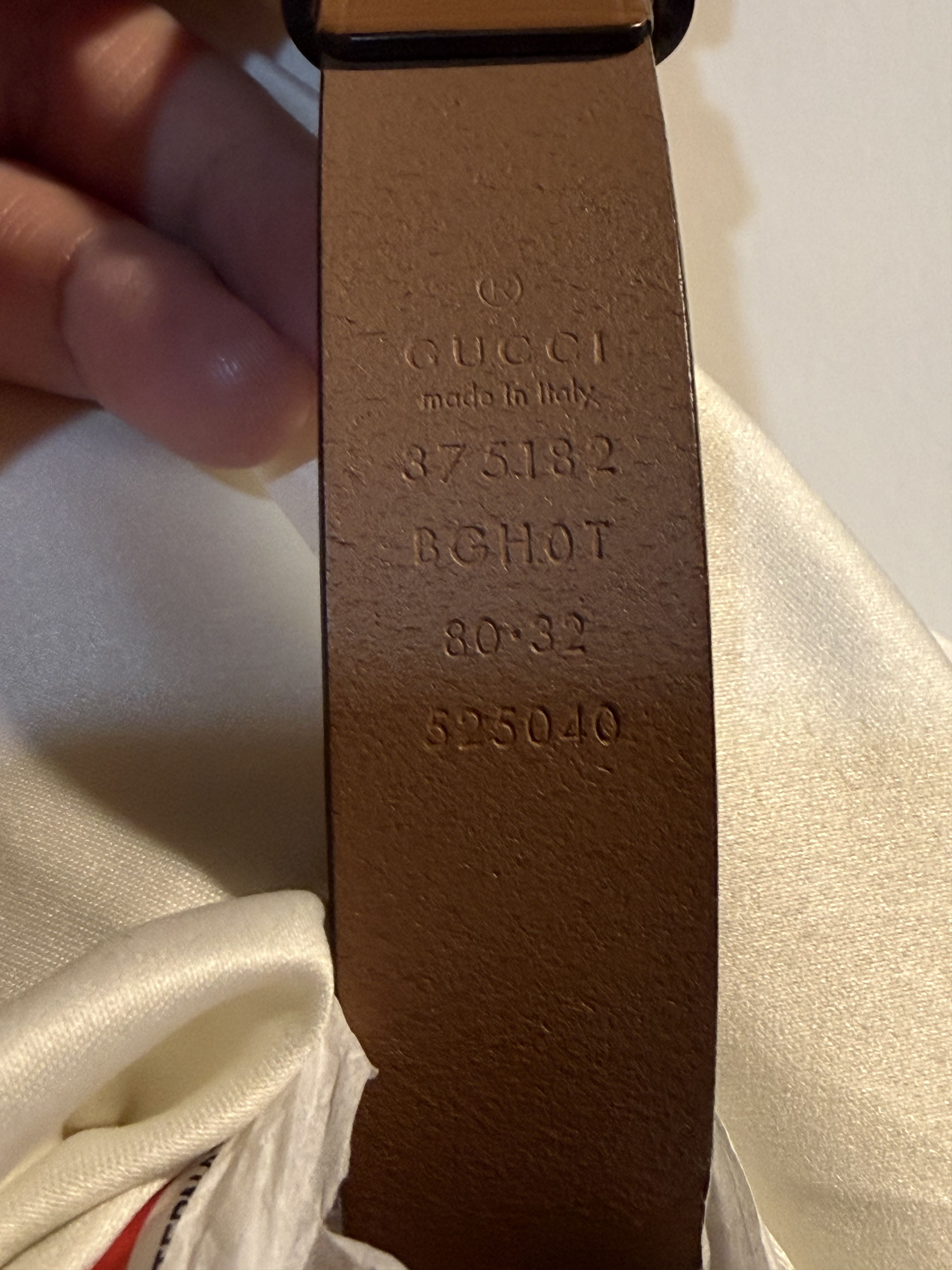 Gucci Gucci Brown Leather Gold Buckle Belt BNWT 80-32 Size 32 - 3 Thumbnail