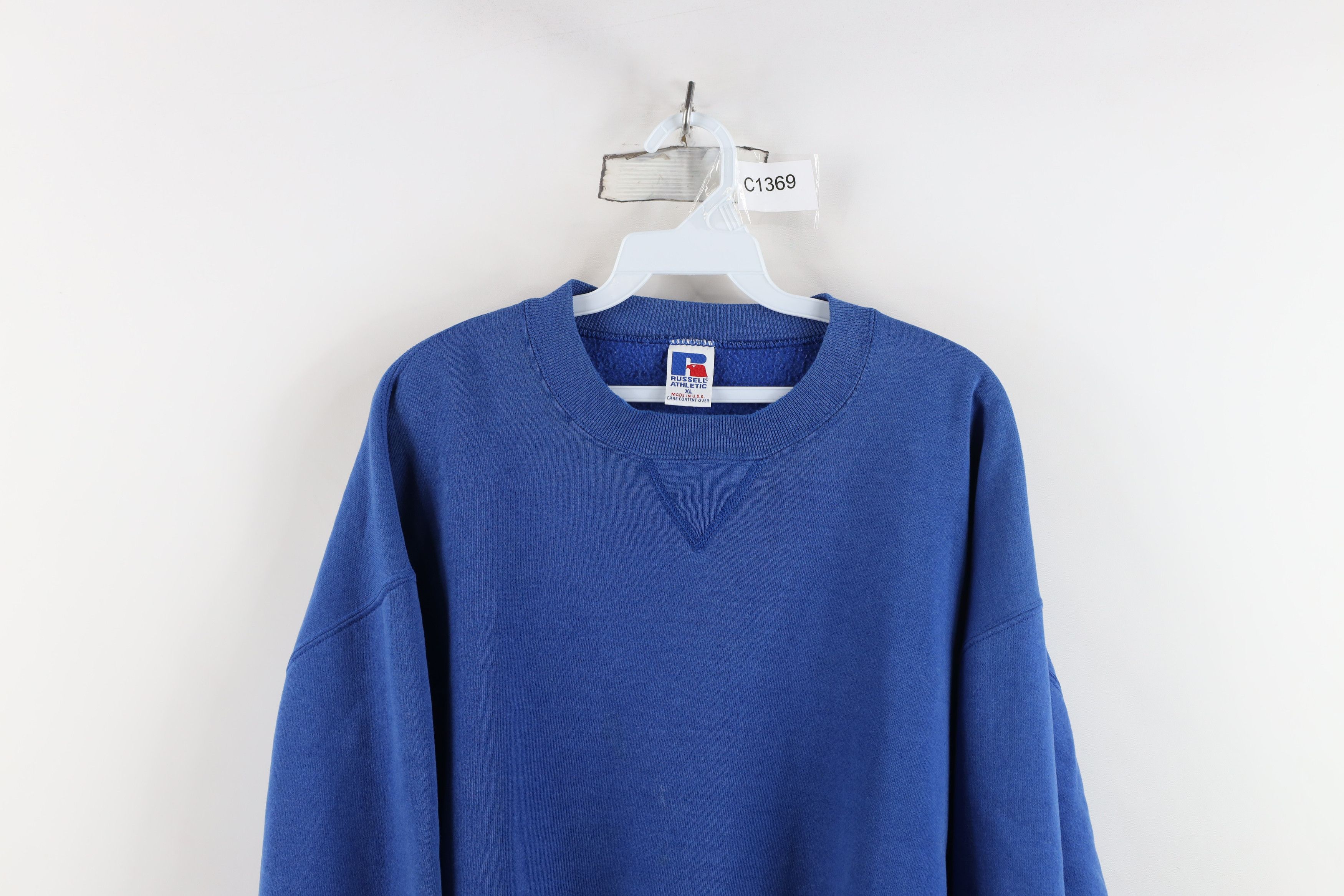 Russell Athletic Vintage 90s Russell Athletic Crewneck Sweatshirt Blue USA Size US XL / EU 56 / 4 - 2 Thumbnail