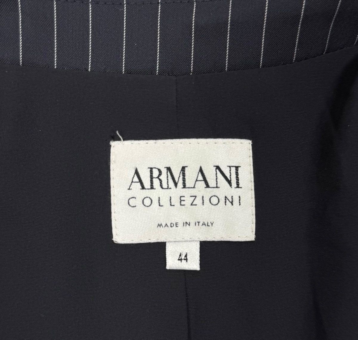 Armani Collezioni Armani Collezioni Wool-Nylon Blue Striped Jacket Collared 44 Size M / US 6-8 / IT 42-44 - 13 Thumbnail