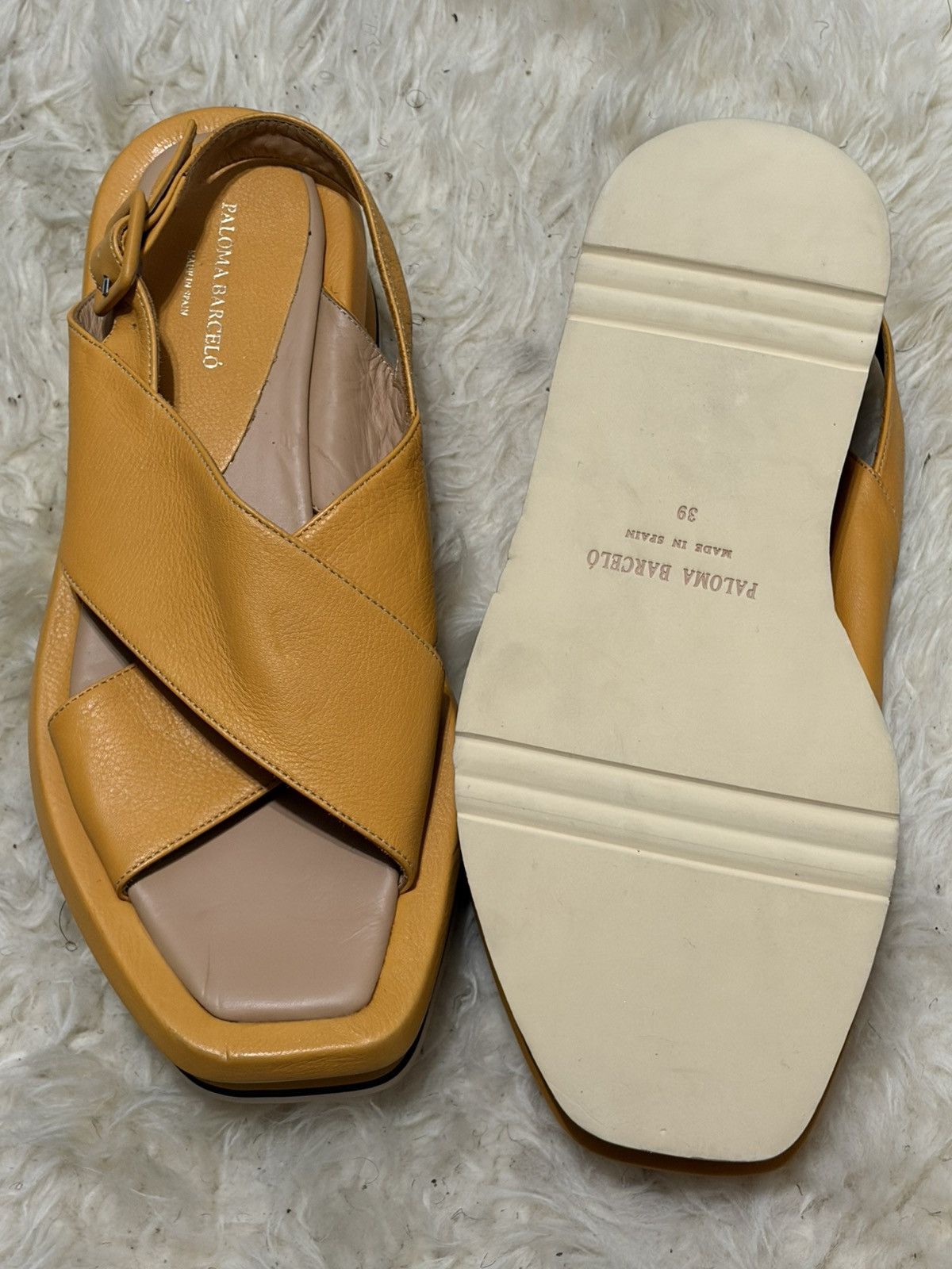 Paloma Bercelo PALOMA BARCELO JATAUPU NAPASOLFT SANDAL Mustard Size US 9 / IT 39 - 5 Thumbnail