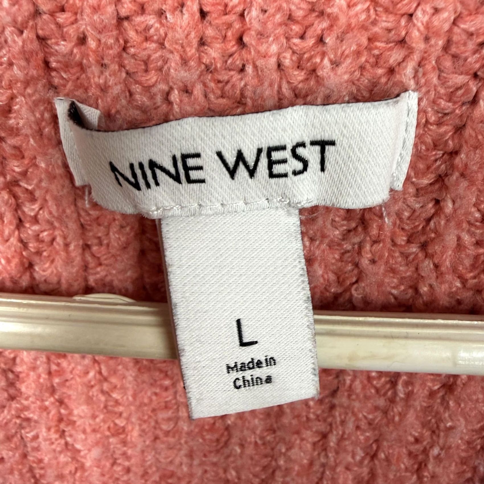 Nine West Nine West Cardigan Shirt Womens Large Pink Button Front V-Neck Balloon Sleeve Preppy Cozy Casual Size L / US 10 / IT 46 - 5 Thumbnail