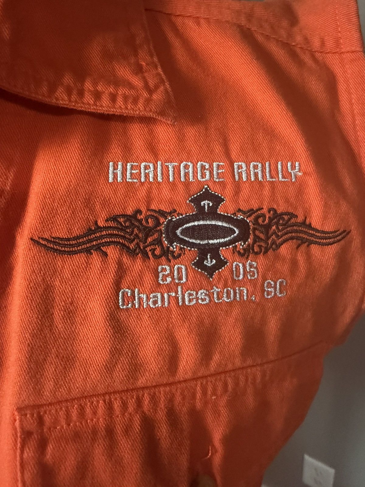 Other VTG Motorcycle Rally Y2K Heritage SC Orange Denim Biker Vest Size US M / EU 48-50 / 2 - 2 Thumbnail