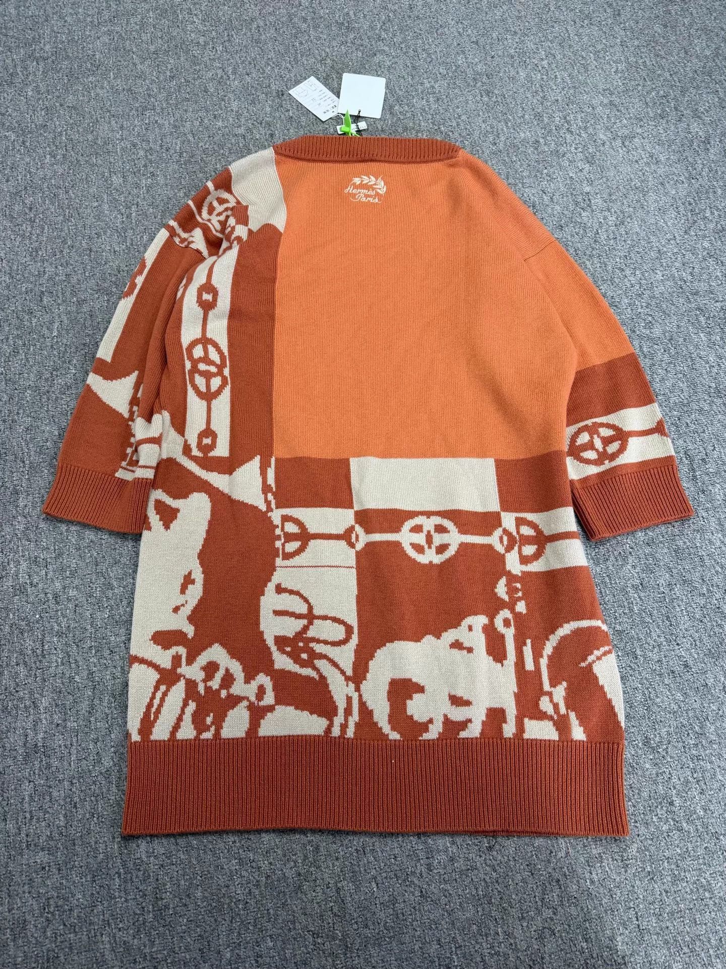 Hermes Hermes Jacquard Cashmere Knit Dress 34 New with Tags Size XS / US 0-2 / IT 36-38 - 2 Thumbnail