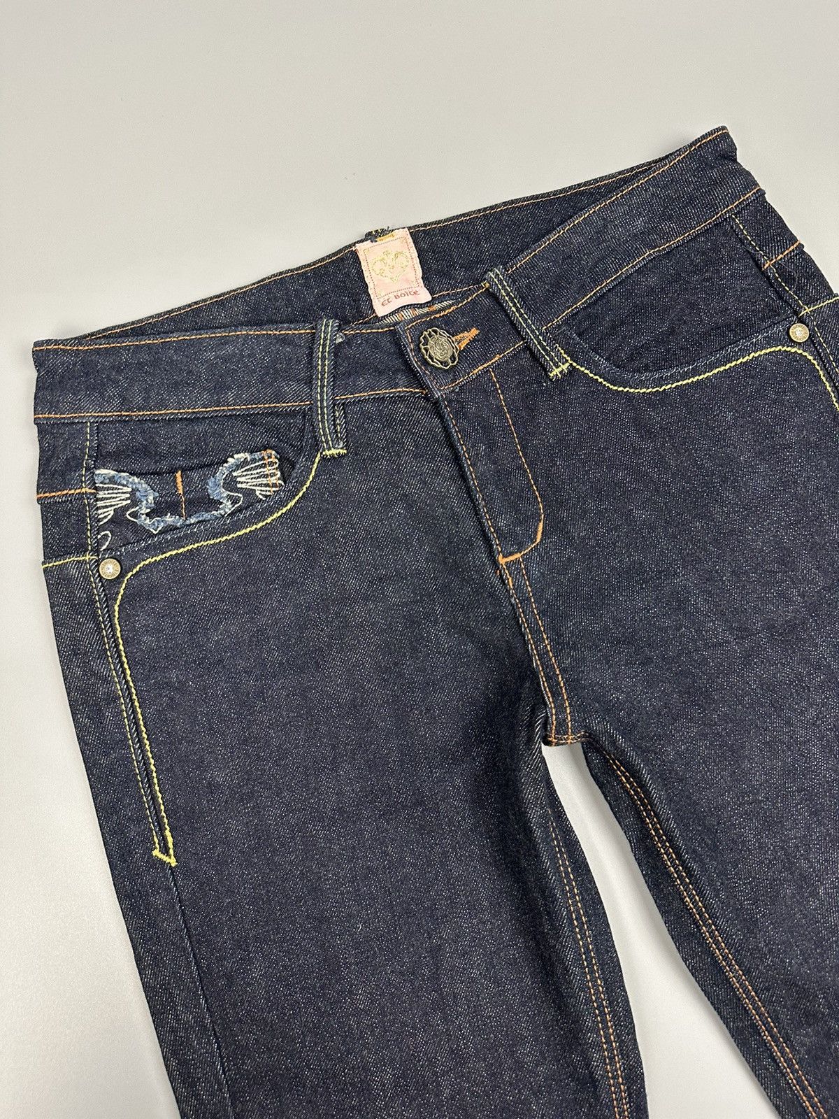 If Six Was Nine × Le Grande Bleu (L.G.B.) 🔥Flared Sick🔥 Et Boice Embroidery Flared Denim Size US 28 / EU 44 - 7 Thumbnail