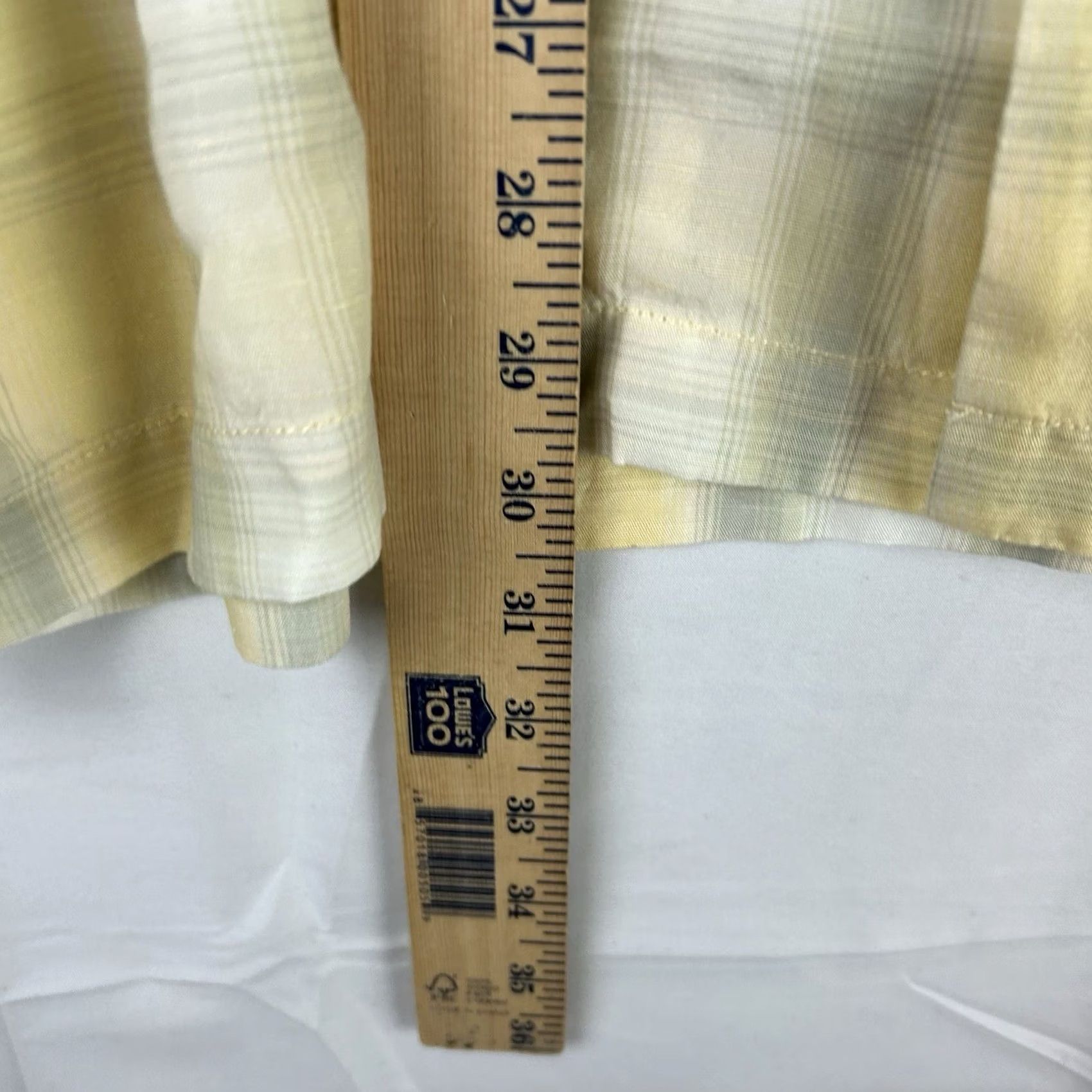 Tommy Bahama Tommy Bahama Linen Blend Camp Shirt Mens Medium Plaid Yellow Short Sleeve Shirt Size US M / EU 48-50 / 2 - 5 Thumbnail