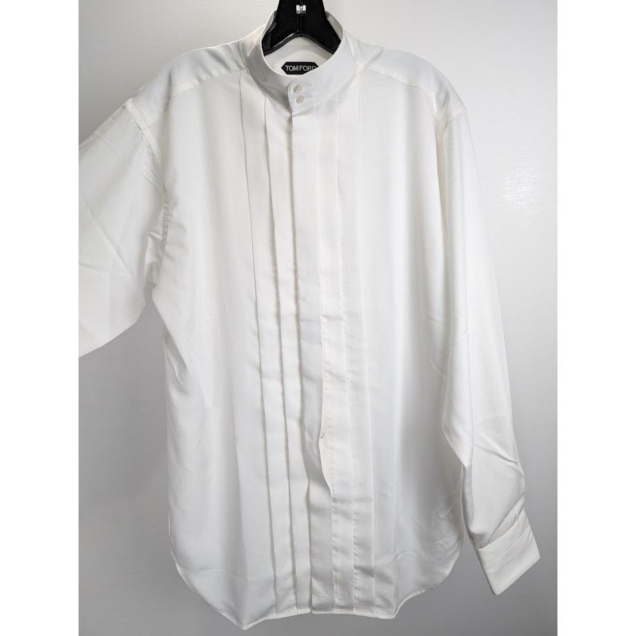 Tom Ford o1rshd1 Button Shirt in White Size US S / EU 44-46 / 1 - 8 Thumbnail