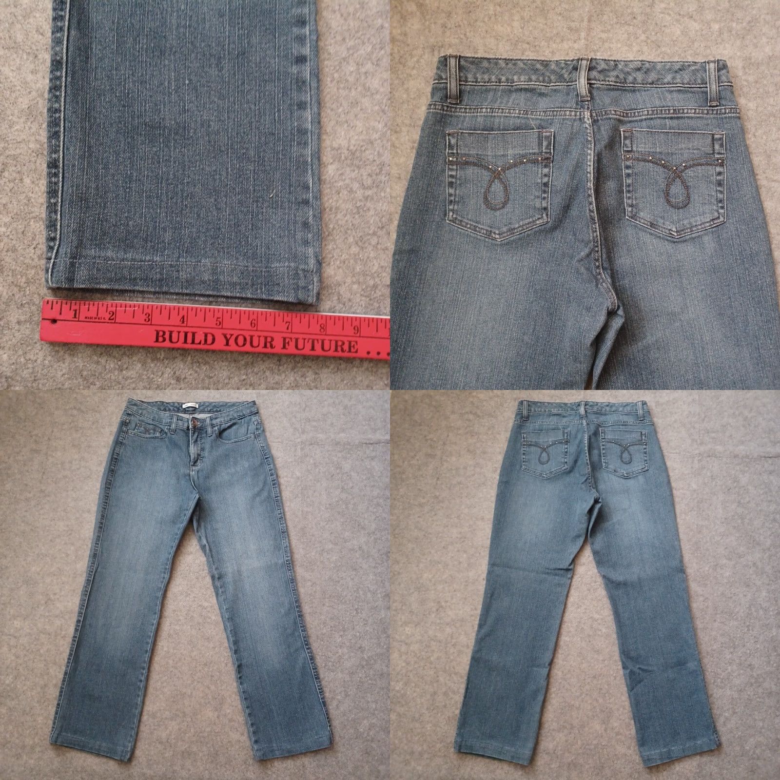Lee Lee Jeans Women 10 Medium Blue Lower on the Waist Stretch Denim Casual Ladies Size 32" / US 10 / IT 46 - 9 Thumbnail