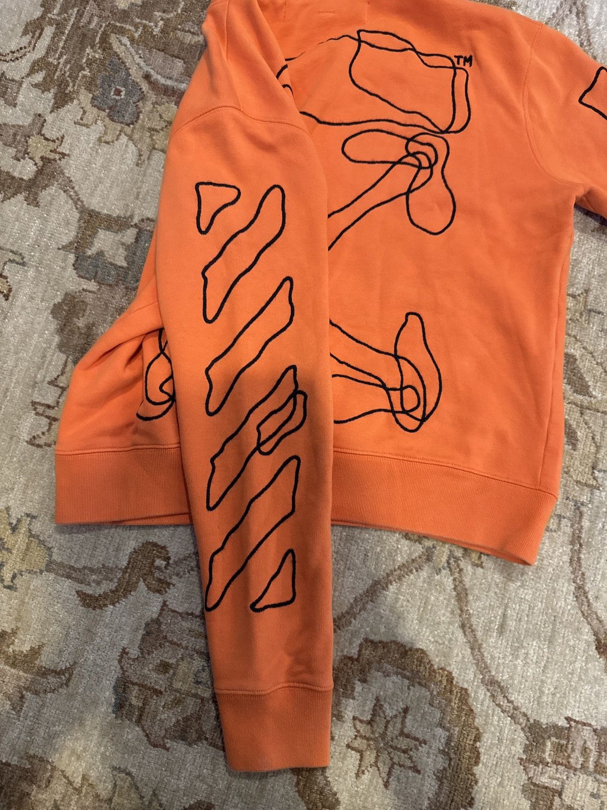 Off-White Off-White “Tornado Diagram” Crewneck – FW19 – Orange Size US L / EU 52-54 / 3 - 3 Thumbnail