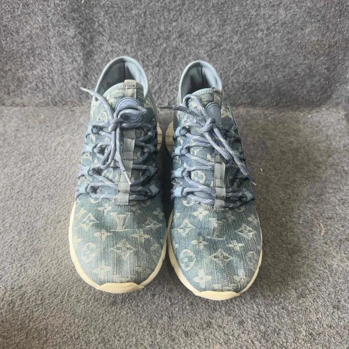 Louis Vuitton Louis Vuitton Fastlane Denim Sneakers in Navy Blue -2508 Size US 8 / EU 41 - 2 Thumbnail