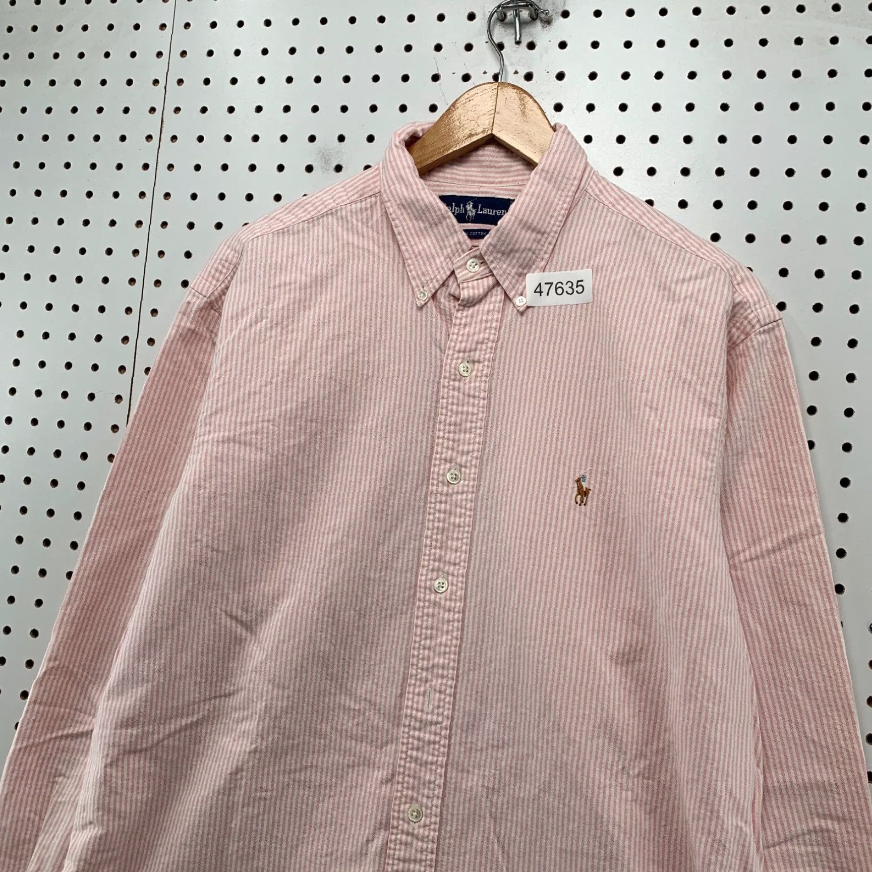 Ralph Lauren Ralph Lauren Button-Up Shirt Mens 2XL Pink Striped Button-Down Casual 17 34 Vintage? Actually Vintage is No in specs so skip Size US XXL / EU 58 / 5 - 6 Thumbnail