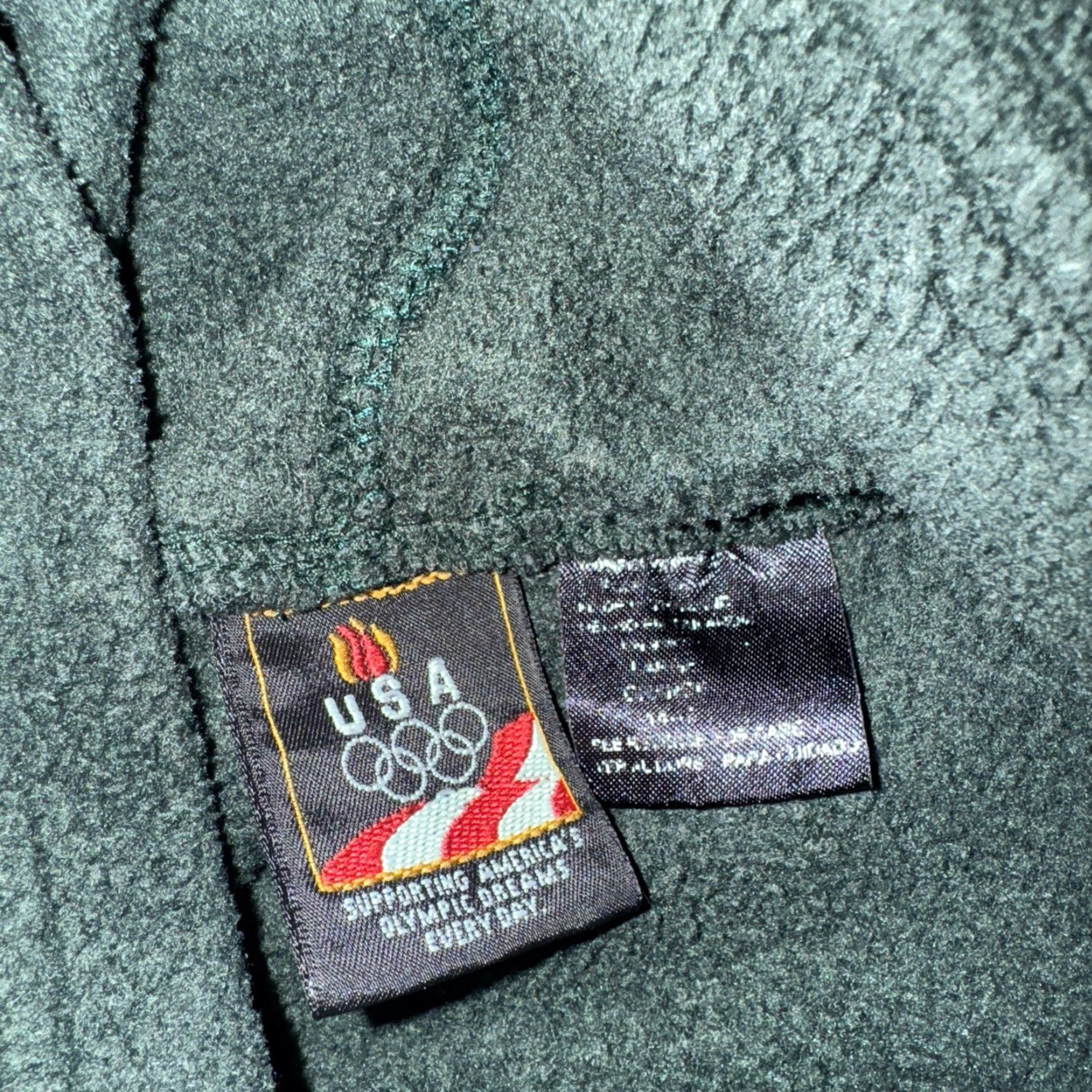 Vintage VINTAGE USA Olympic Fleece Hoodie Green S Men Pullover Size US S / EU 44-46 / 1 - 3 Thumbnail