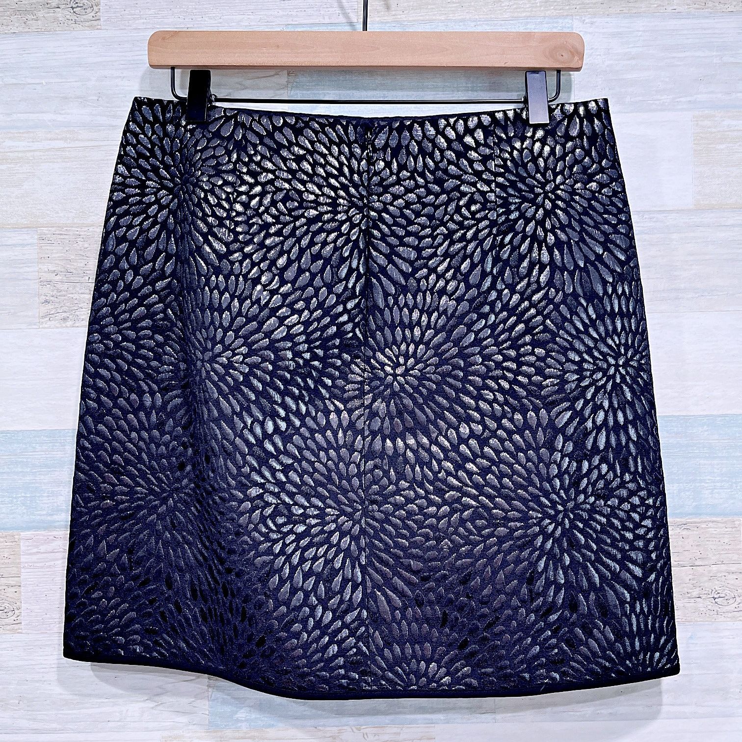 Loft LOFT Shimmer Splash Wrap Mini Skirt Black Womens 6 Size 28" / US 6 / IT 42 - 3 Thumbnail