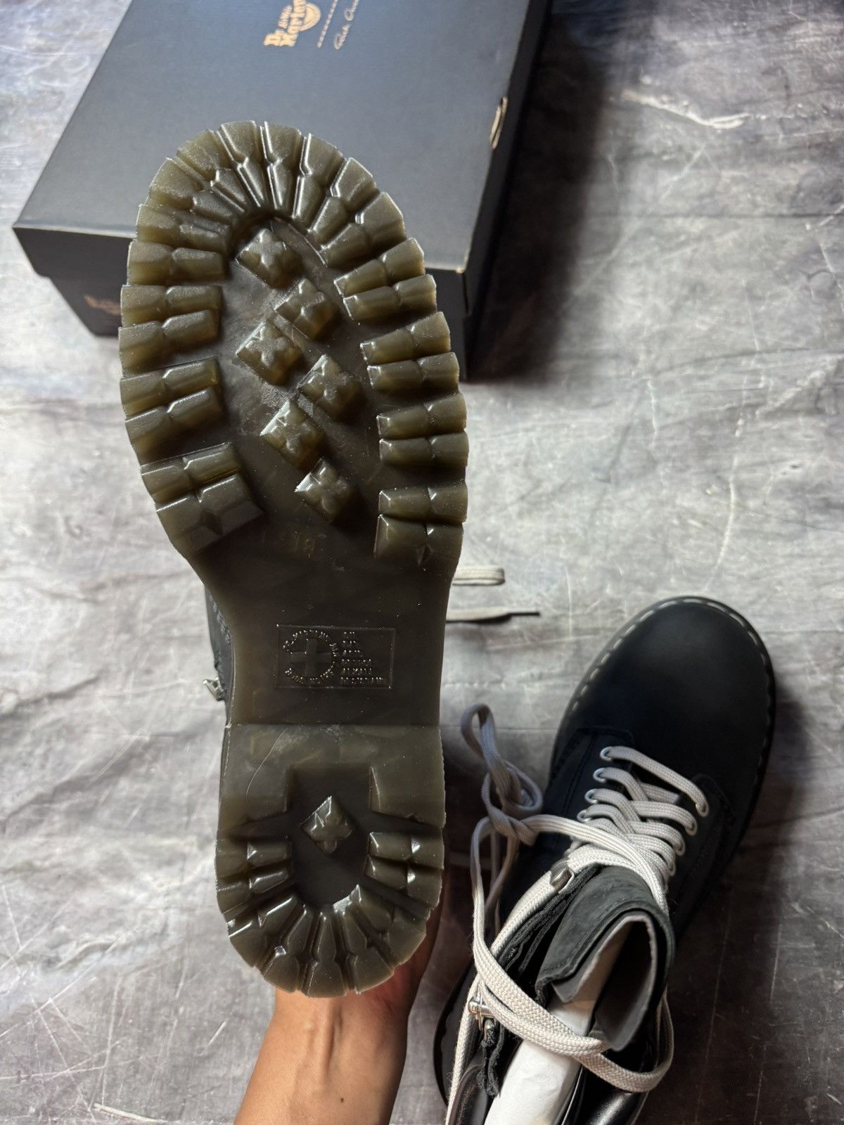 Dr. Martens × Rick Owens Dr. Martens 1460 DRKSHDW Quad Sole Steel Toe Boot Size US 13 / EU 46 - 6 Thumbnail