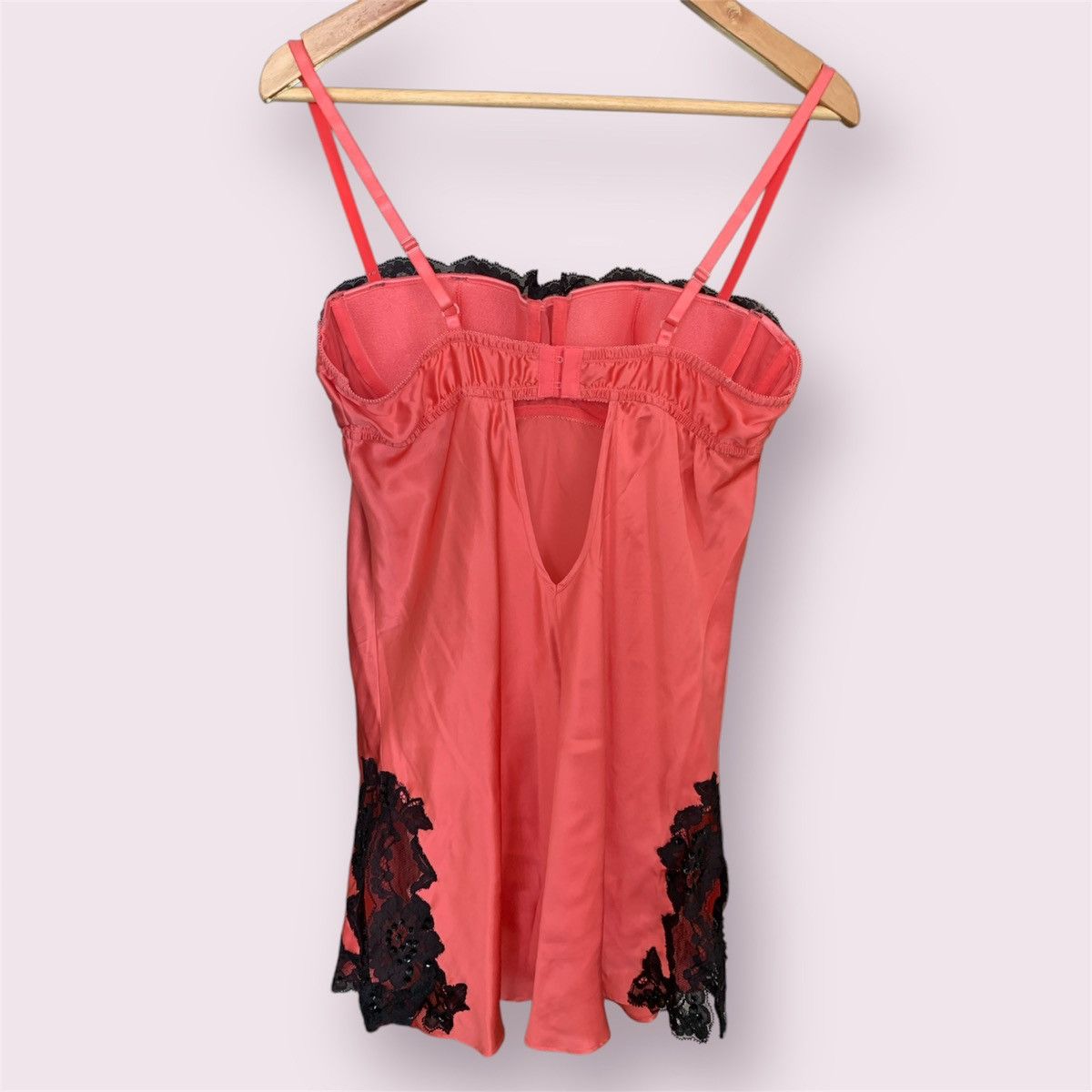 Vintage Silk Peach Chemise Slip Size M / US 6-8 / IT 42-44 - 2 Thumbnail