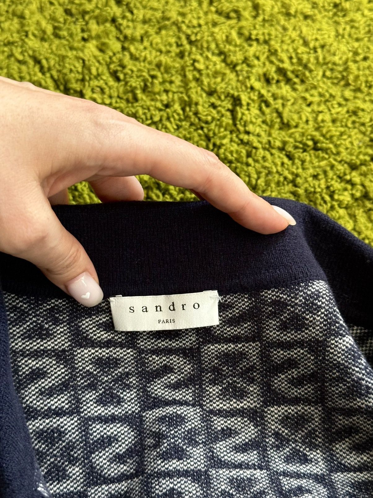 Designer × Sandro Sandro oldmoney style monogram dress Size S / US 4 / IT 40 - 2 Thumbnail
